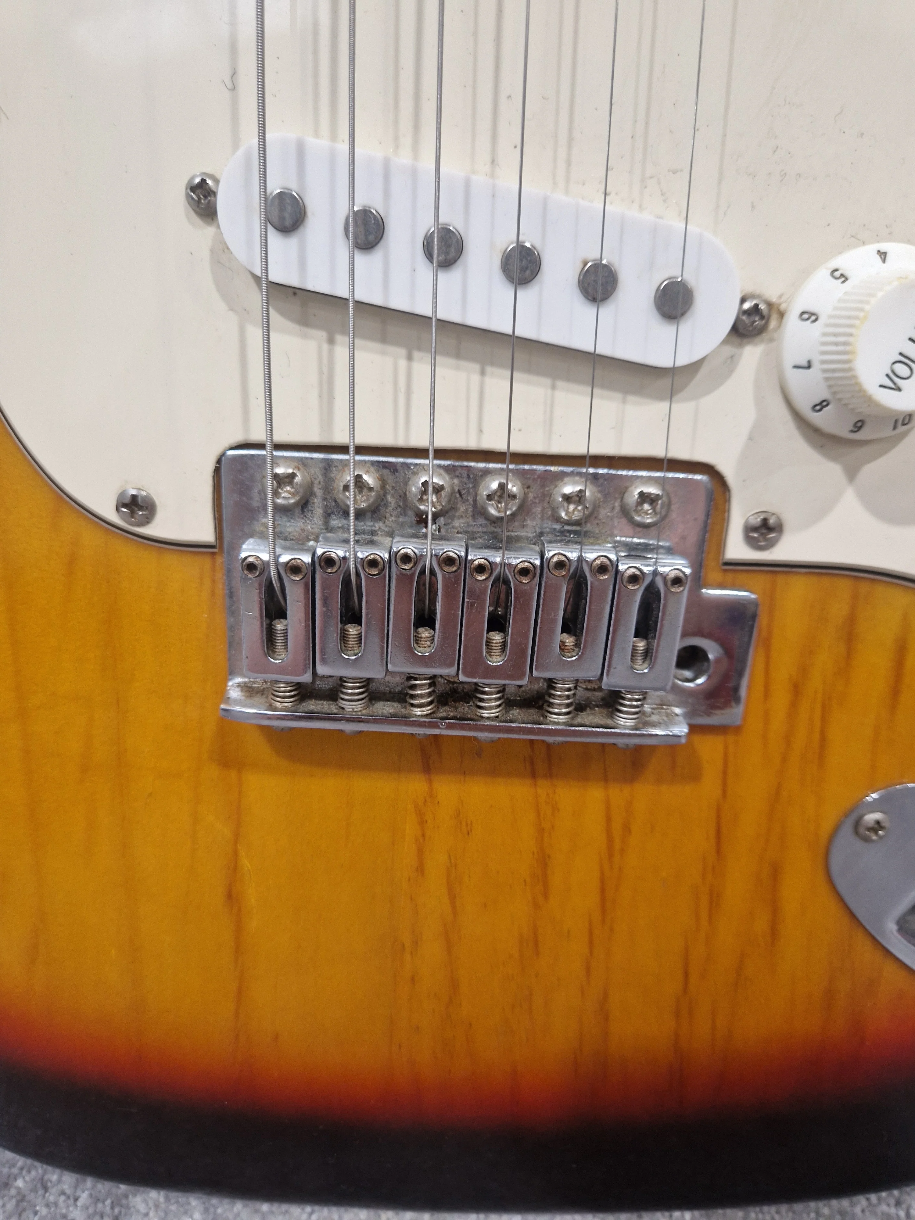 Fender Squier Strat - Electric Guitar, Maple Neck - Very Good w/ Fender Soft Case - Image 10