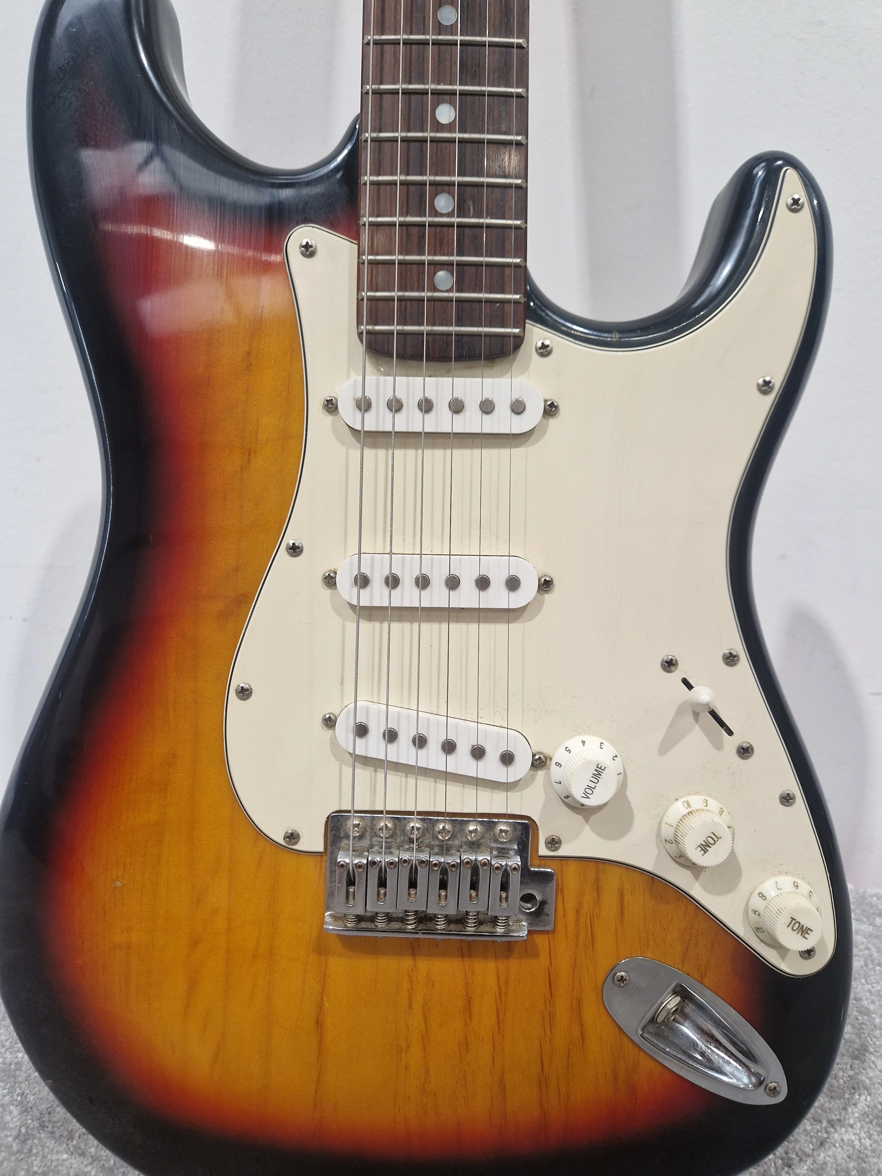 Fender Squier Strat - Electric Guitar, Maple Neck - Very Good w/ Fender Soft Case - Image 3
