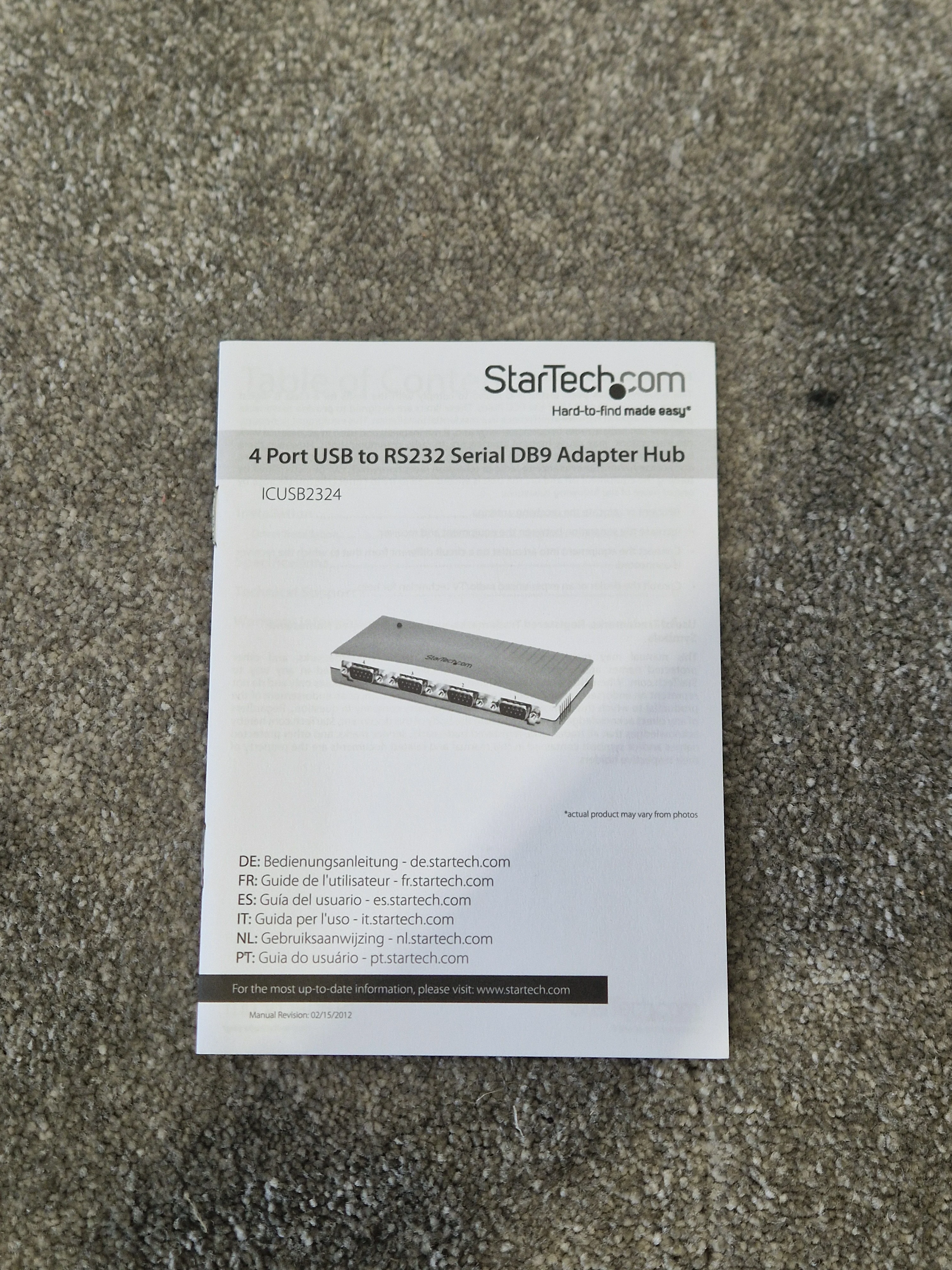 StarTech ICUSB2324 - 4 Port USB to RS232 Serial Adapter Hub - Black - New w/ Original Box, Cables, Driver CD, Manual - Image 8