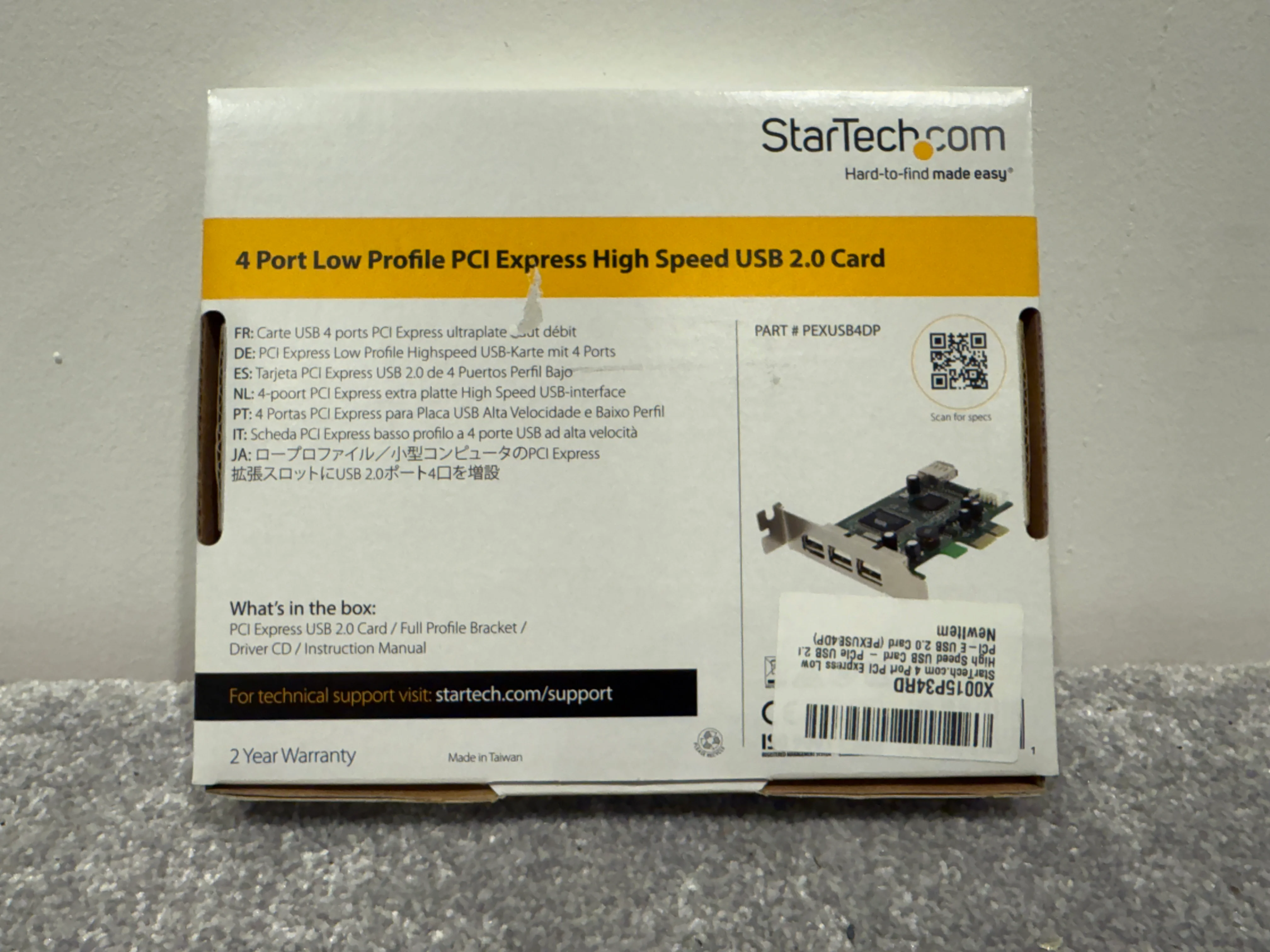 StarTech.com 4 Port PCI Express Low Profile High Speed USB Card - PCIe USB 2.0 Card - PCI-E USB 2.0 Card (PEXUSB4DP) - Image 2