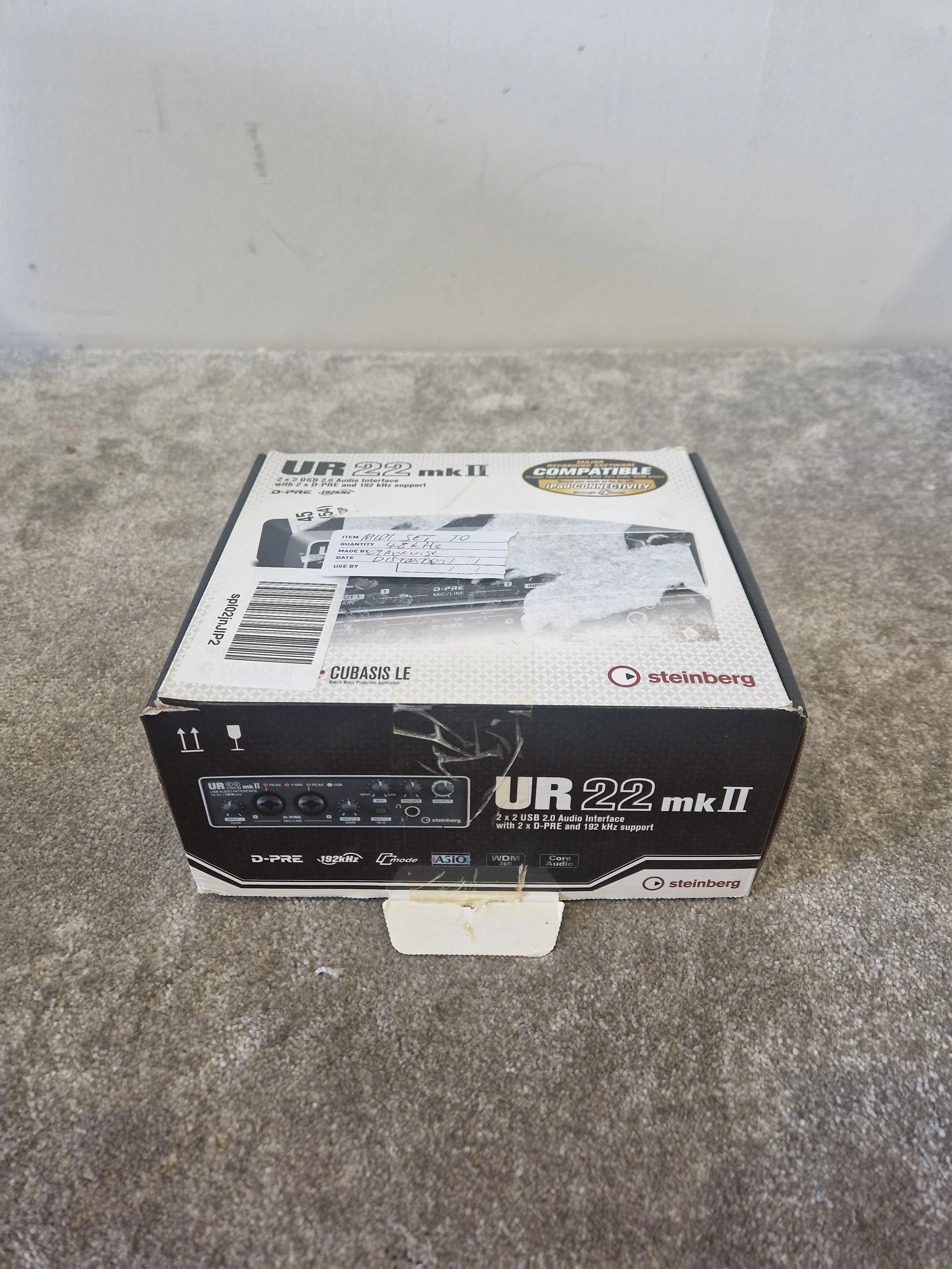 Steinberg UR22 MkII USB Audio Interface – 2x2 I/O, 24-bit/192kHz, MIDI, Original Box Included - Excellent - Image 2