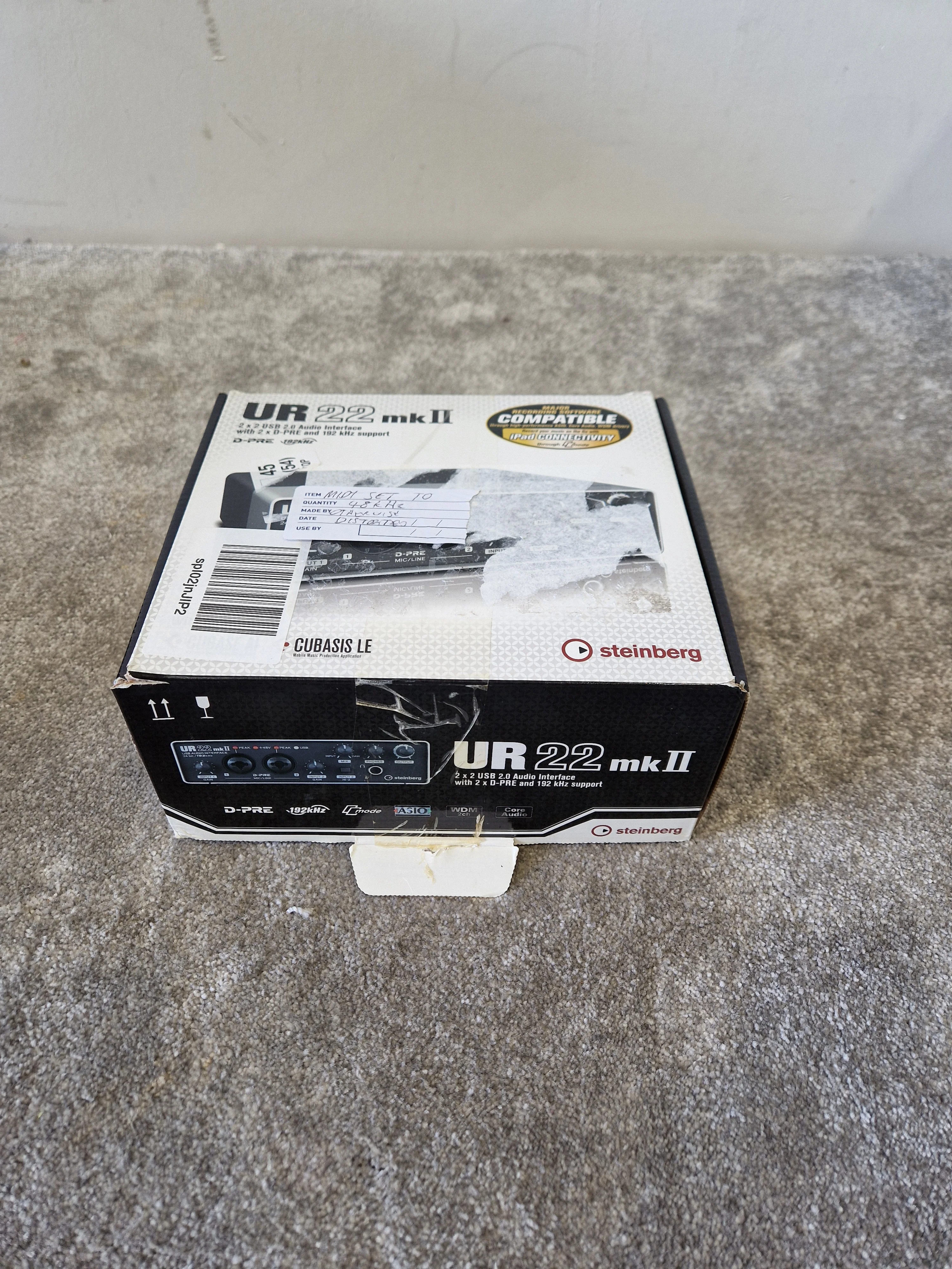 Steinberg UR22 MkII USB Audio Interface – 2x2 I/O, 24-bit/192kHz, MIDI, Original Box Included - Excellent - Image 3