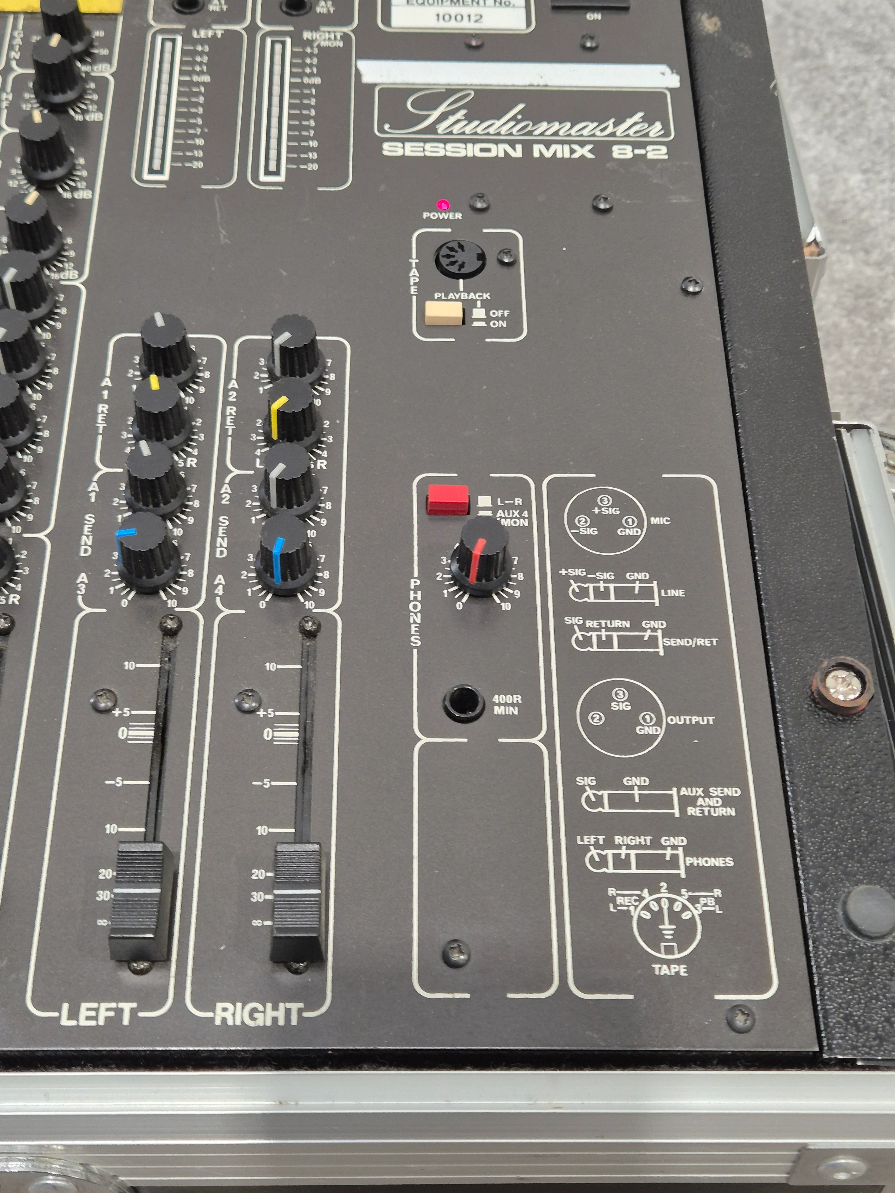 Studiomaster Session Mix 8-2 Mixer Audio Mixer - 8 Channels, Compact Design - Very Good w/ Power Supply & RoadReady Flight Case - Image 2