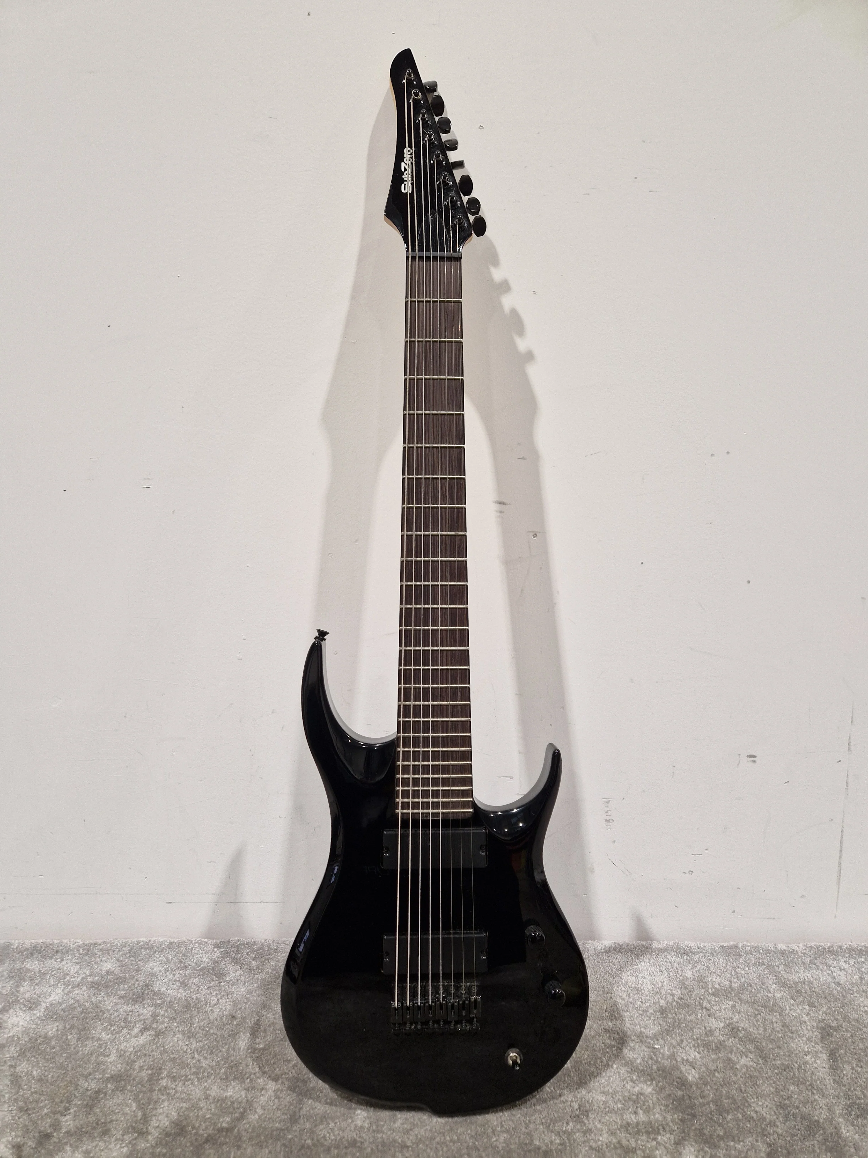 Subzero 8 String Guitar Metallic Black Electric Guitar - Extended Range - Excellent - Image 2