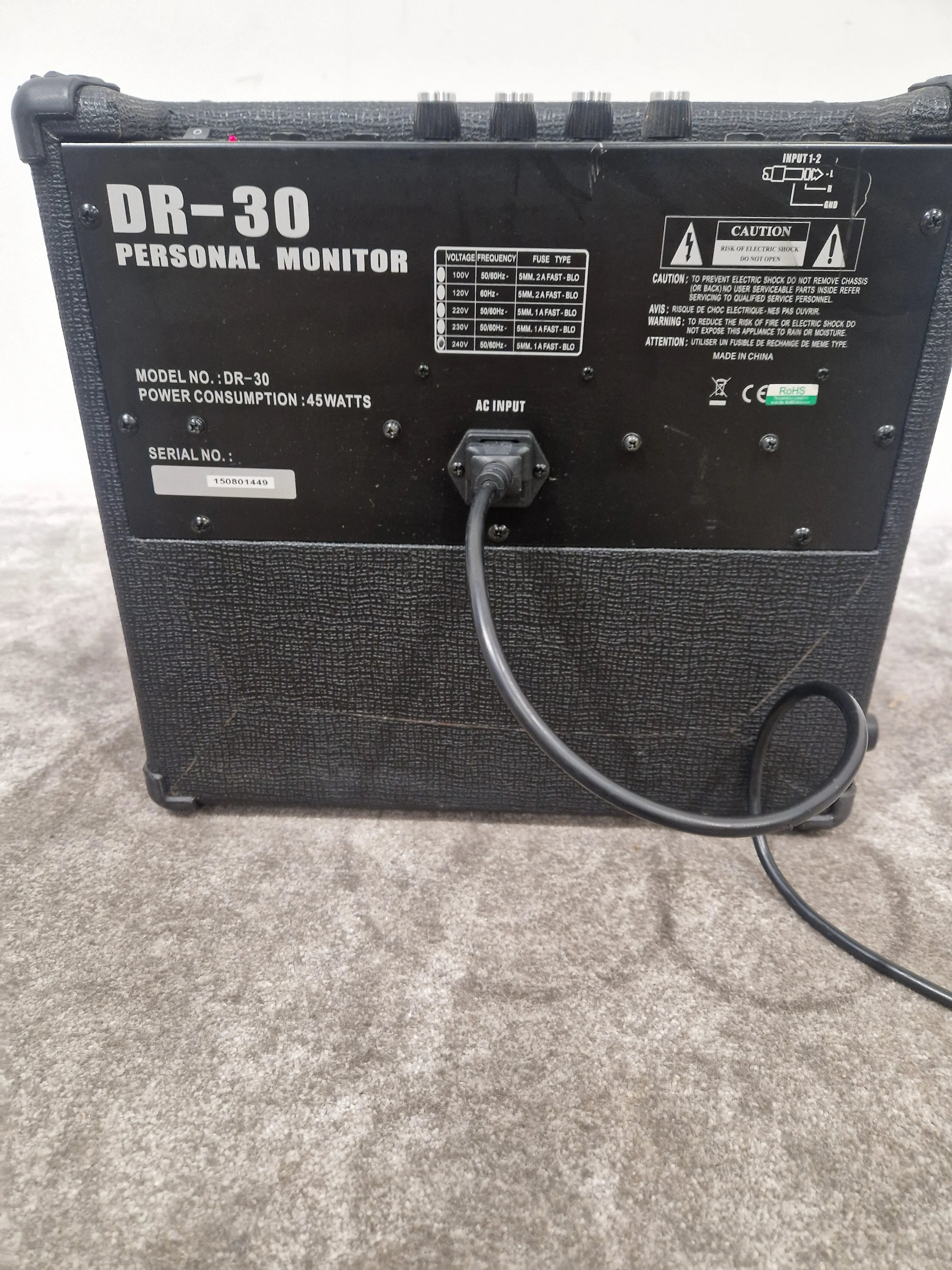 Subzero DR-30 Drum Amplifier - Compact Drum Monitor - Excellent w/ Power Supply - Image 6