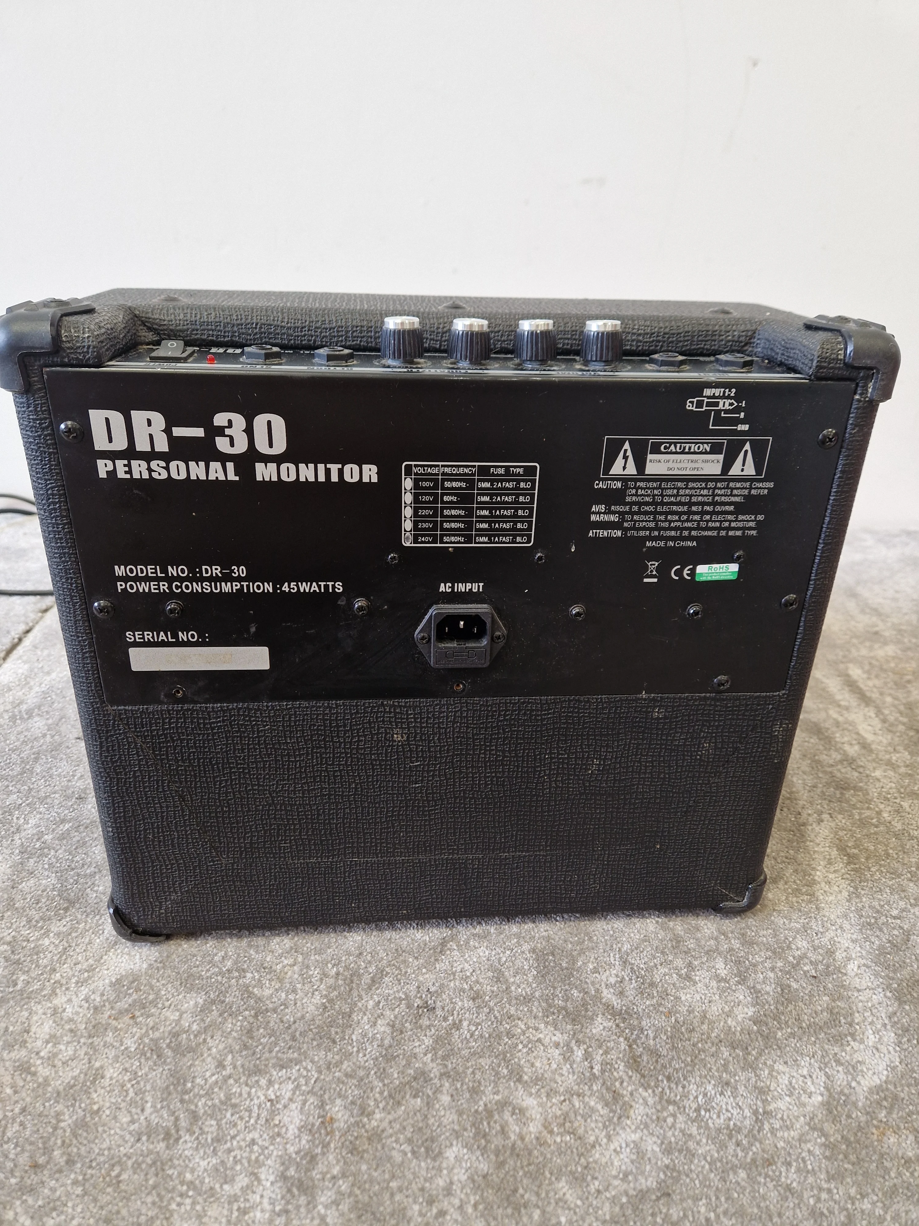 SubZero DR-30 Drum Amplifier – Compact Stage Monitor – Very Good - Image 8