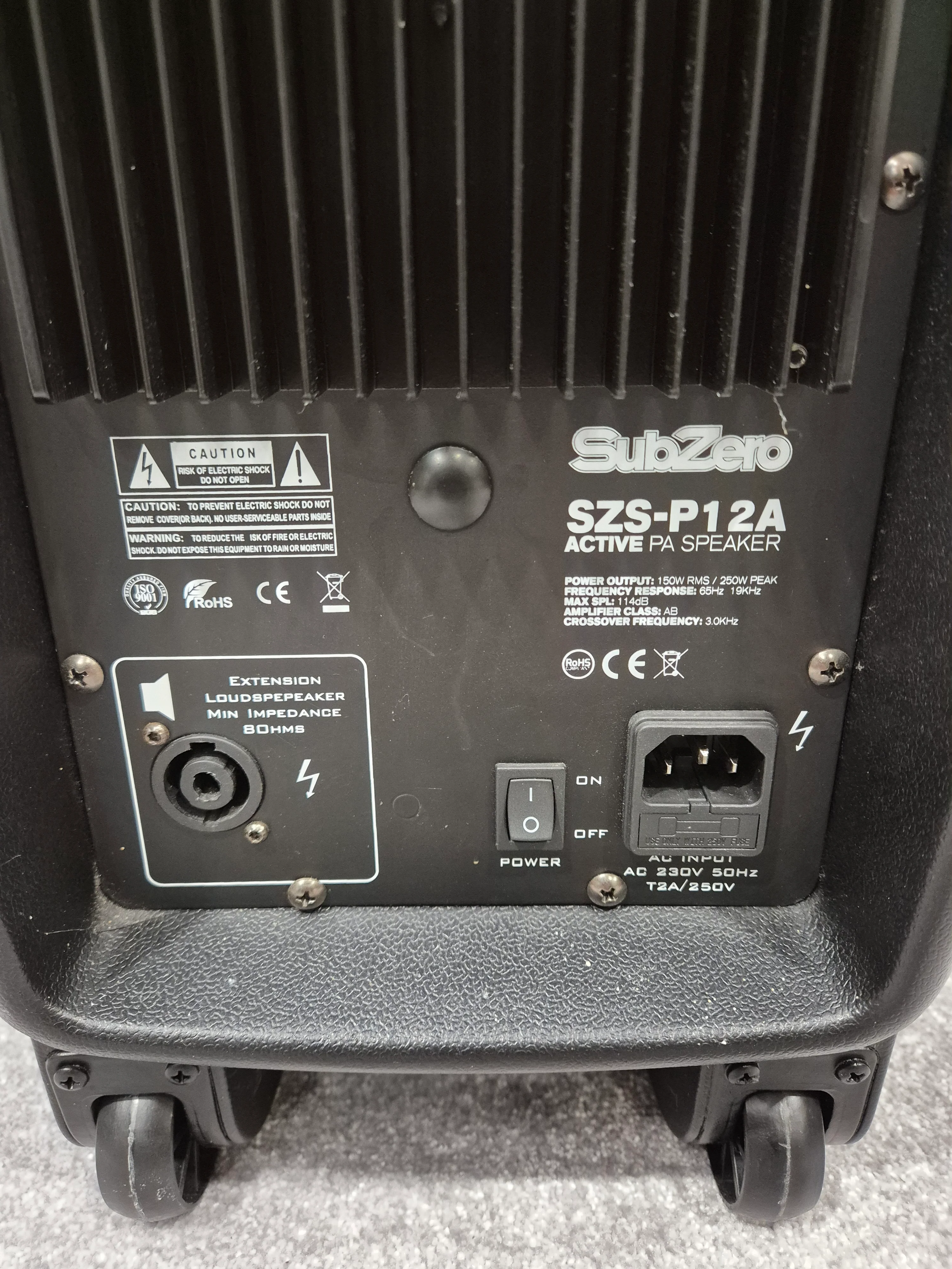 SubZero P12A - 250-watts 12" Active PA Speaker - Image 7