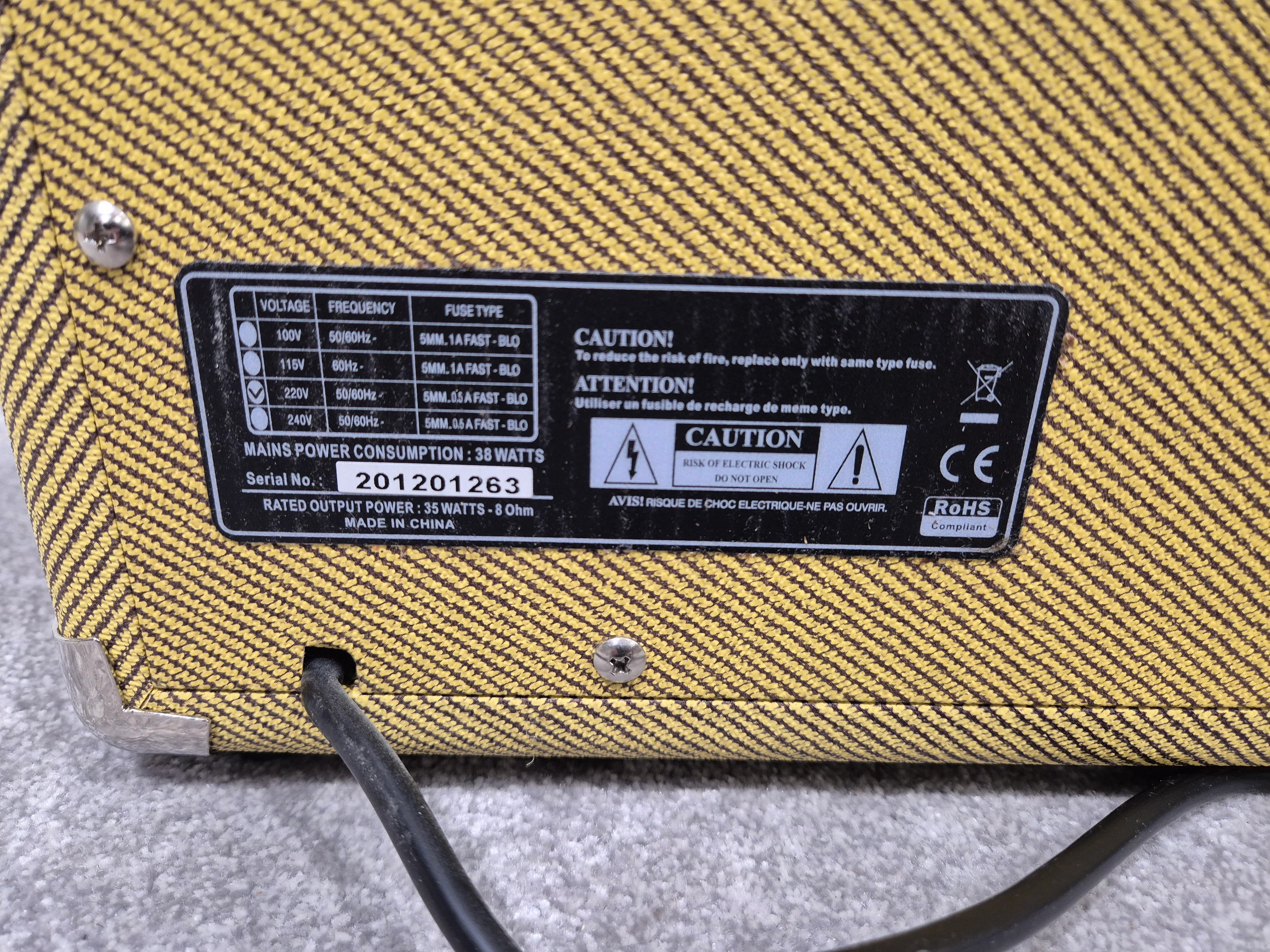 SubZero V35RG - 35-watt Guitar Combo Amplifier - Image 5