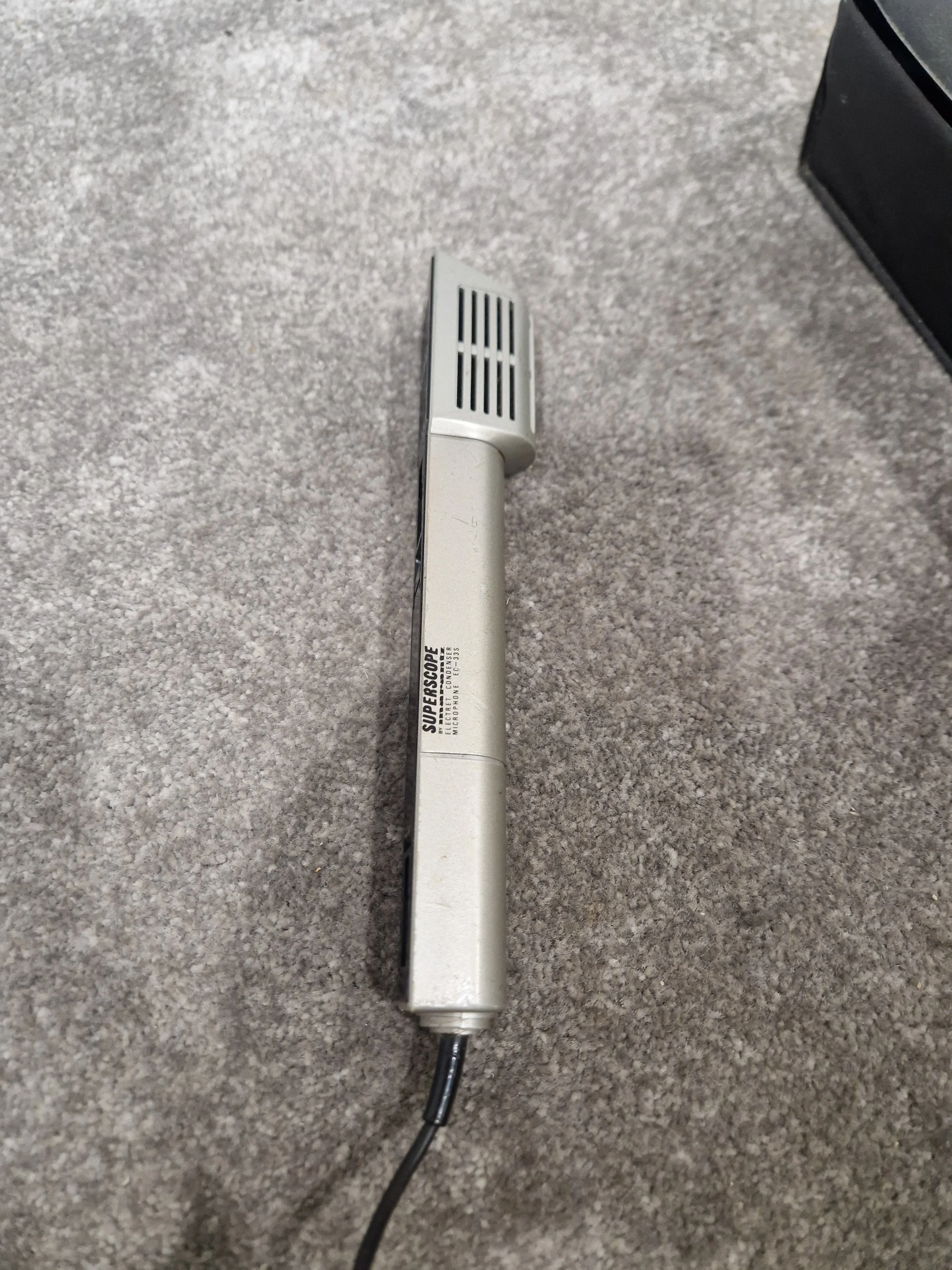 Superscope by Marantz EC-33s Mic - Professional Condenser Microphone - High-Fidelity Audio - Very Good w/ Manuals & Soft Case & Mic holder & Mic cover - Image 5