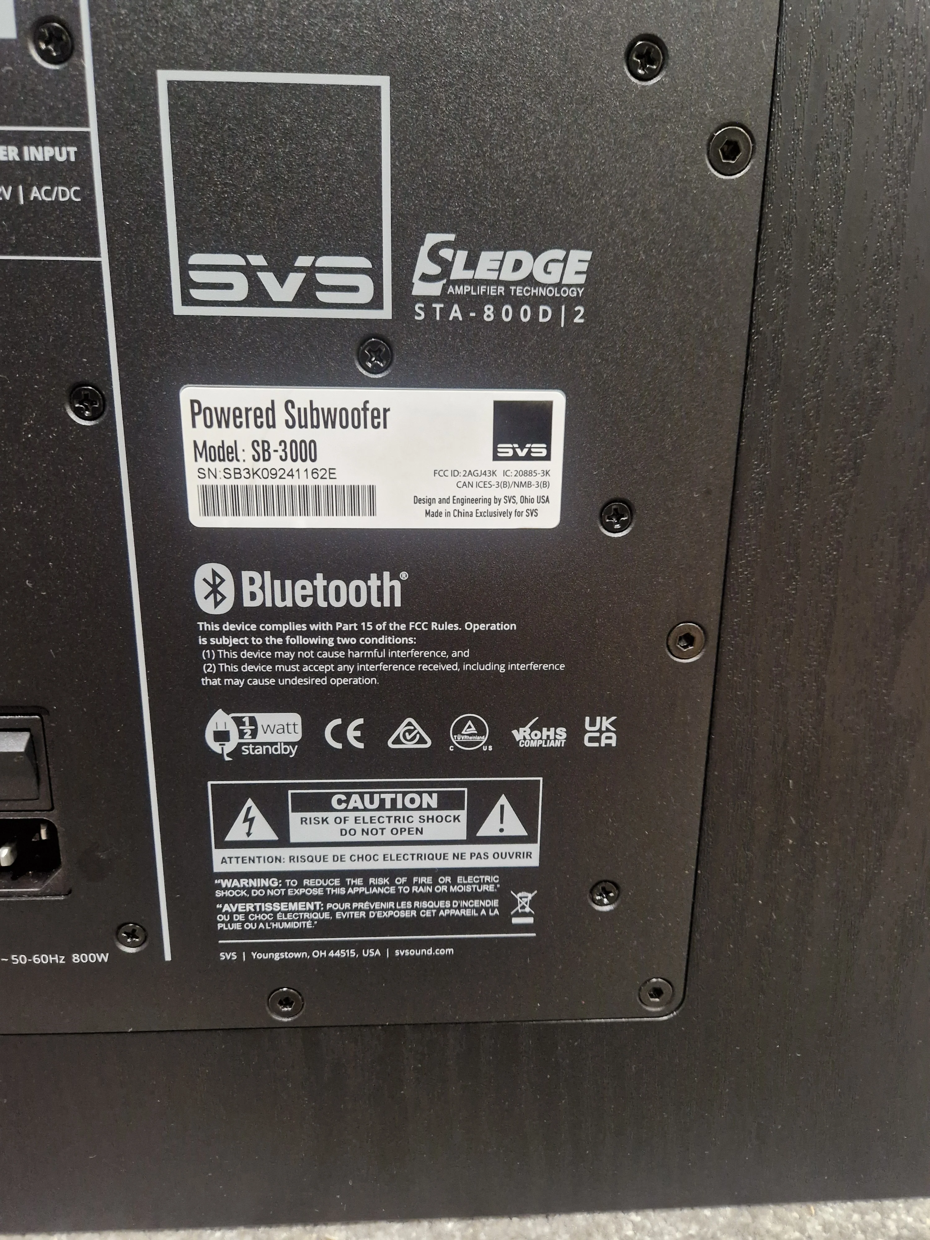 SVS SB-3000 Subwoofer - 13" High-Excursion Driver - Excellent w/ Original Box & Power Cable - Image 12