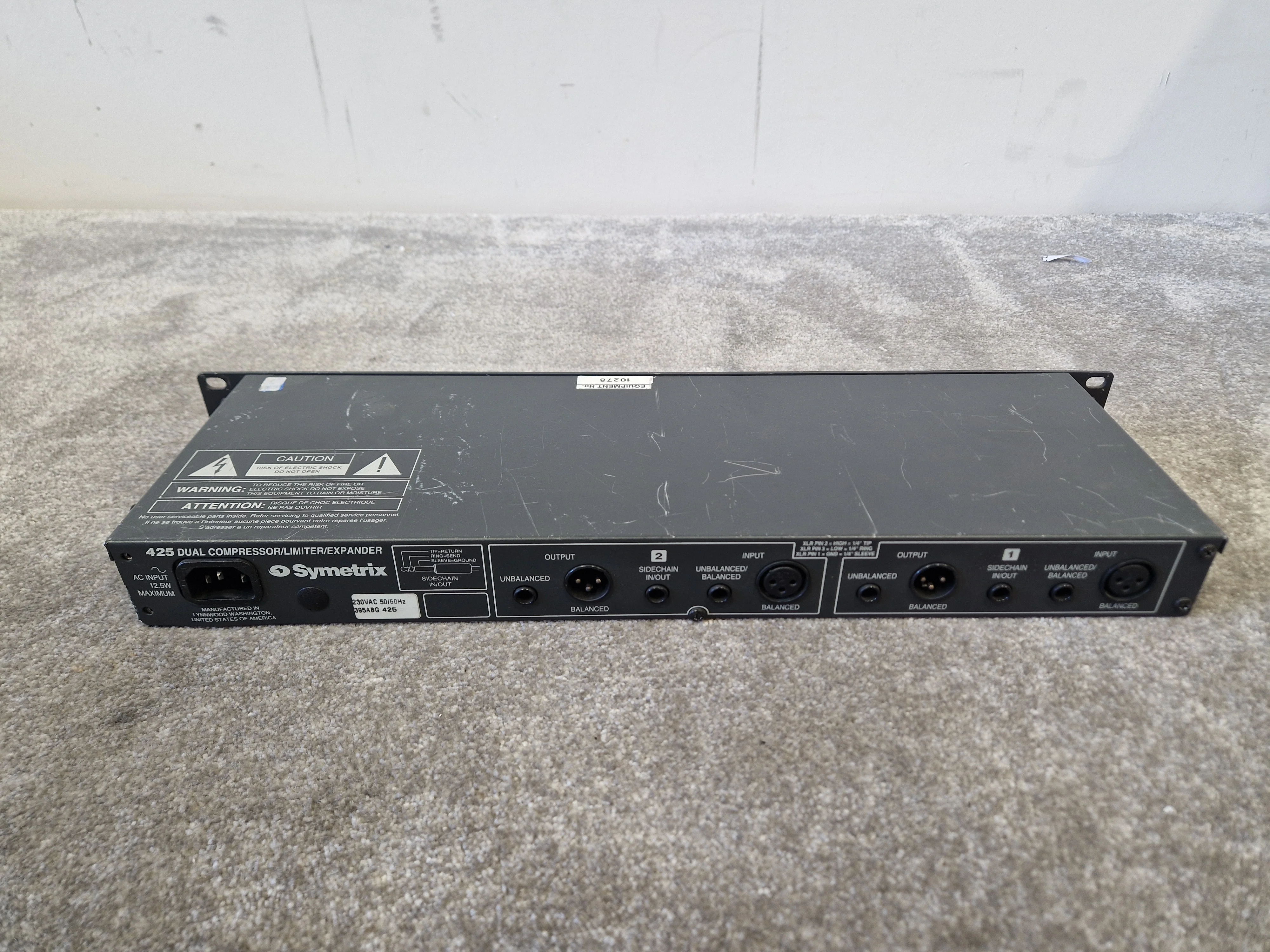 Symetrix 425 – Dual Compressor / Limiter / Expander – Fair - Spares or Repairs - Image 2