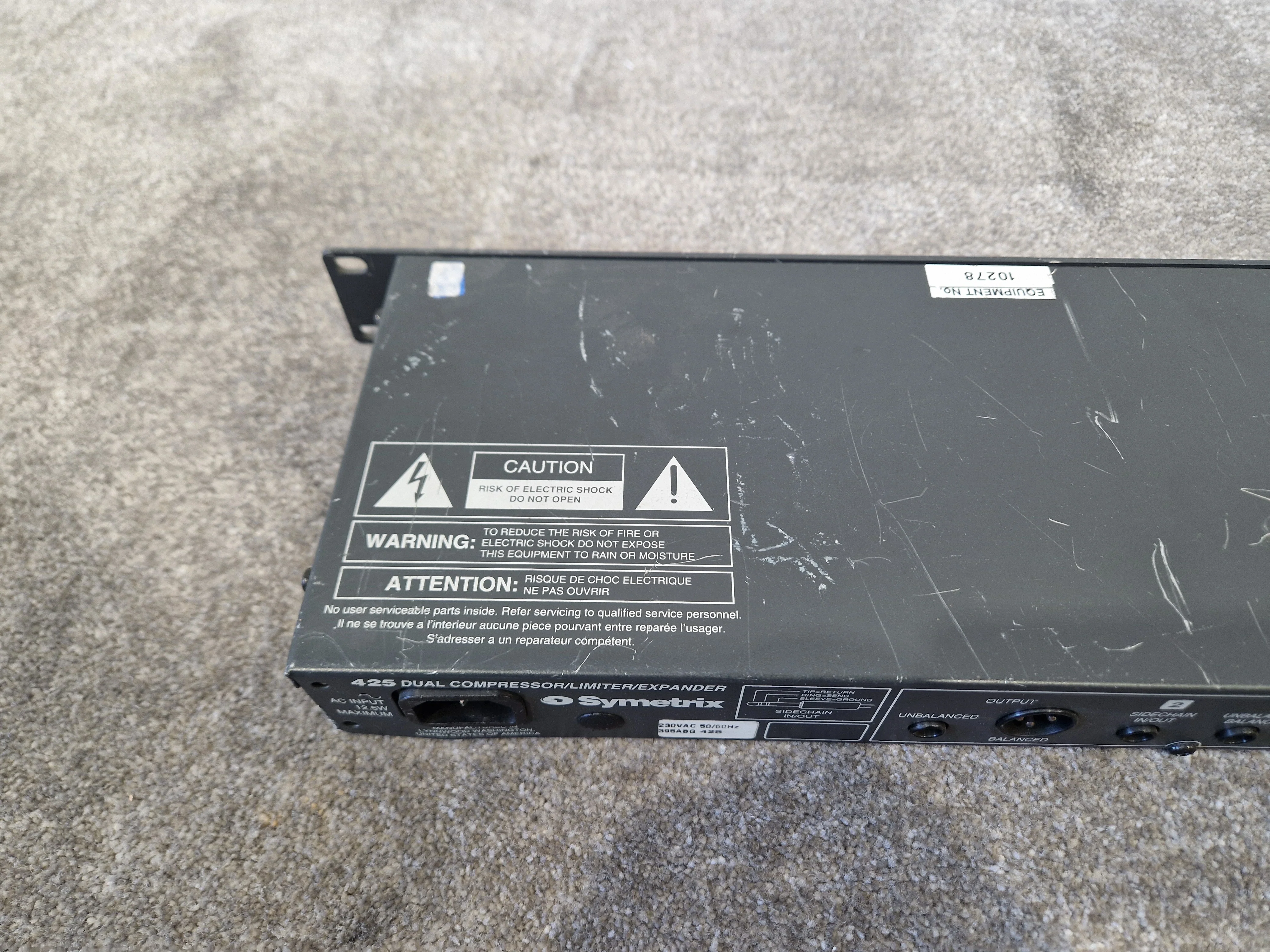 Symetrix 425 – Dual Compressor / Limiter / Expander – Fair - Spares or Repairs - Image 7