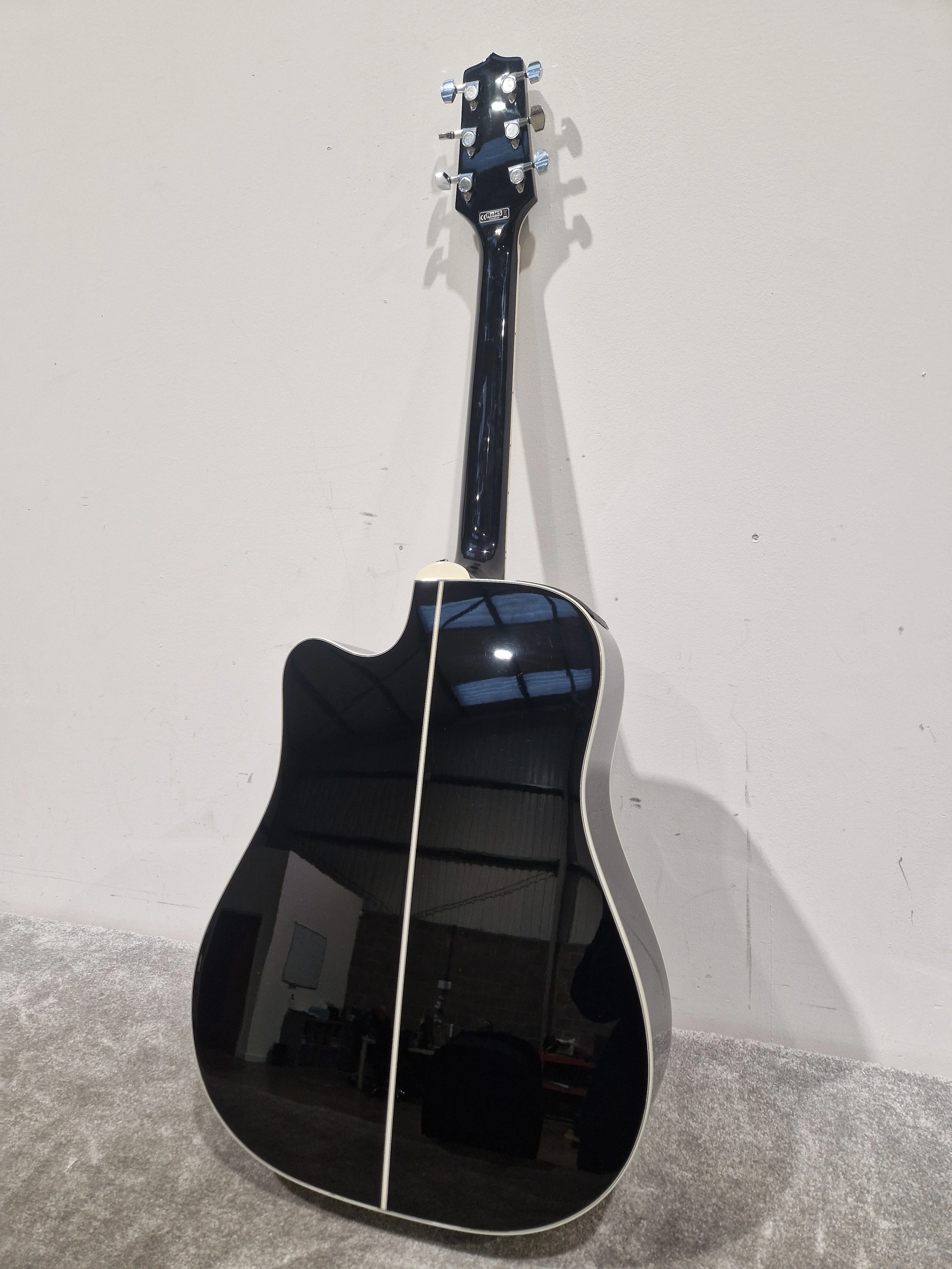 Takamine Gd34ce-Blk - Dreadnought Cutaway Acoustic-Electric - Excellent w/ Original Box & Soft Case - Image 10