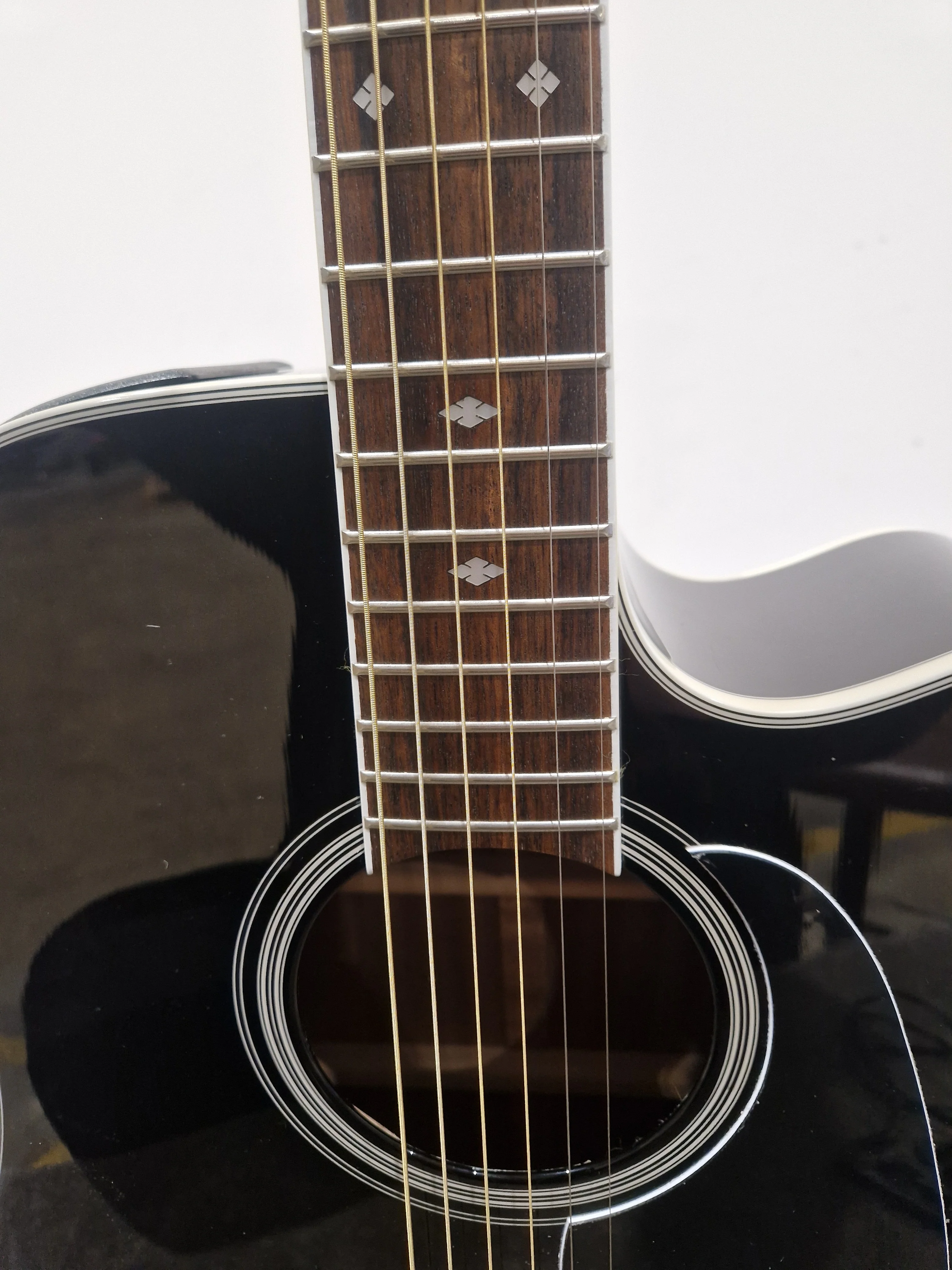 Takamine Gd34ce-Blk - Dreadnought Cutaway Acoustic-Electric - Excellent w/ Original Box & Soft Case - Image 8