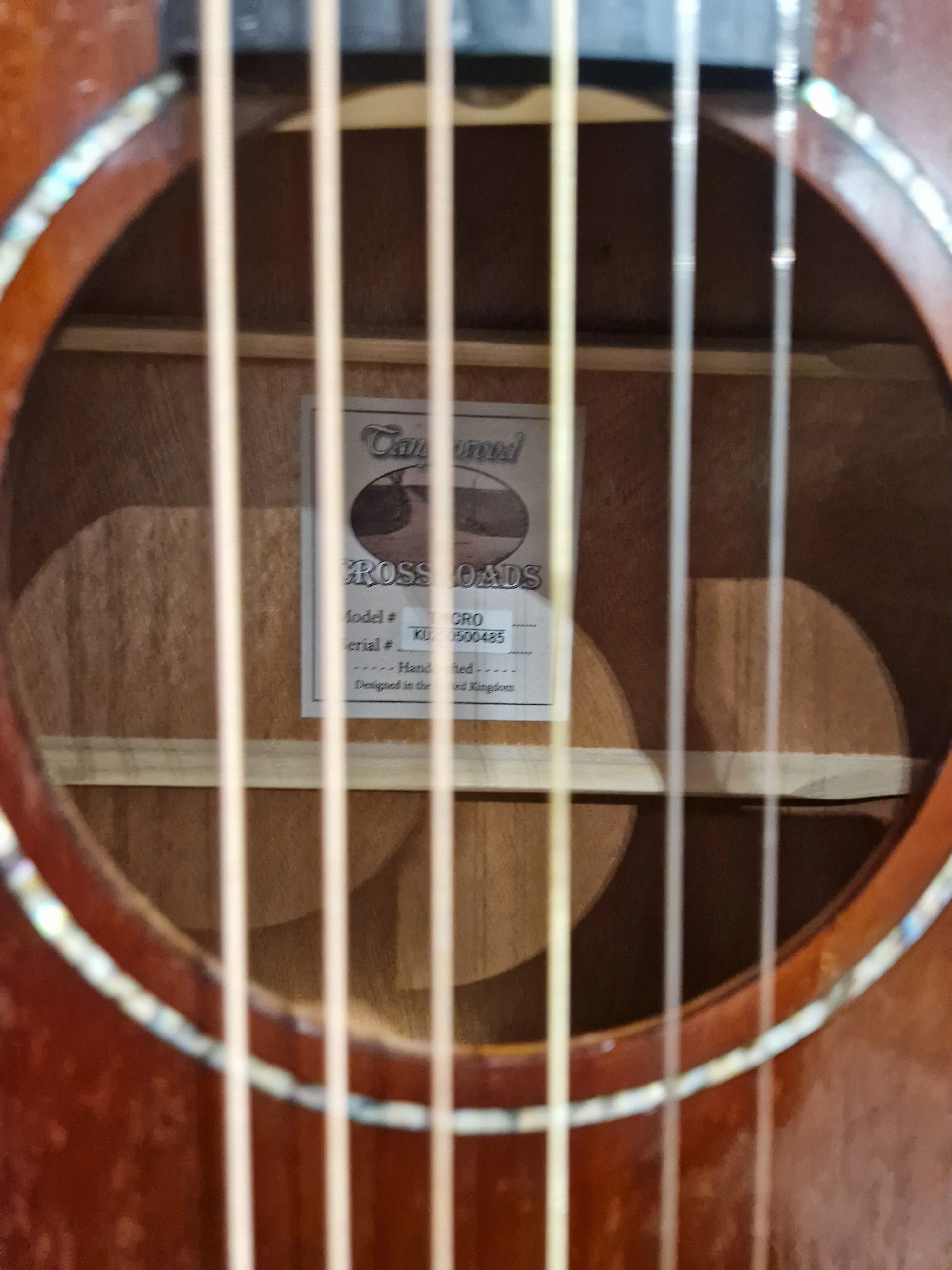 Tanglewood TWCR O Crossroads Orchestra - Acoustic Guitar - Whiskey Burst - Excellent - Image 8