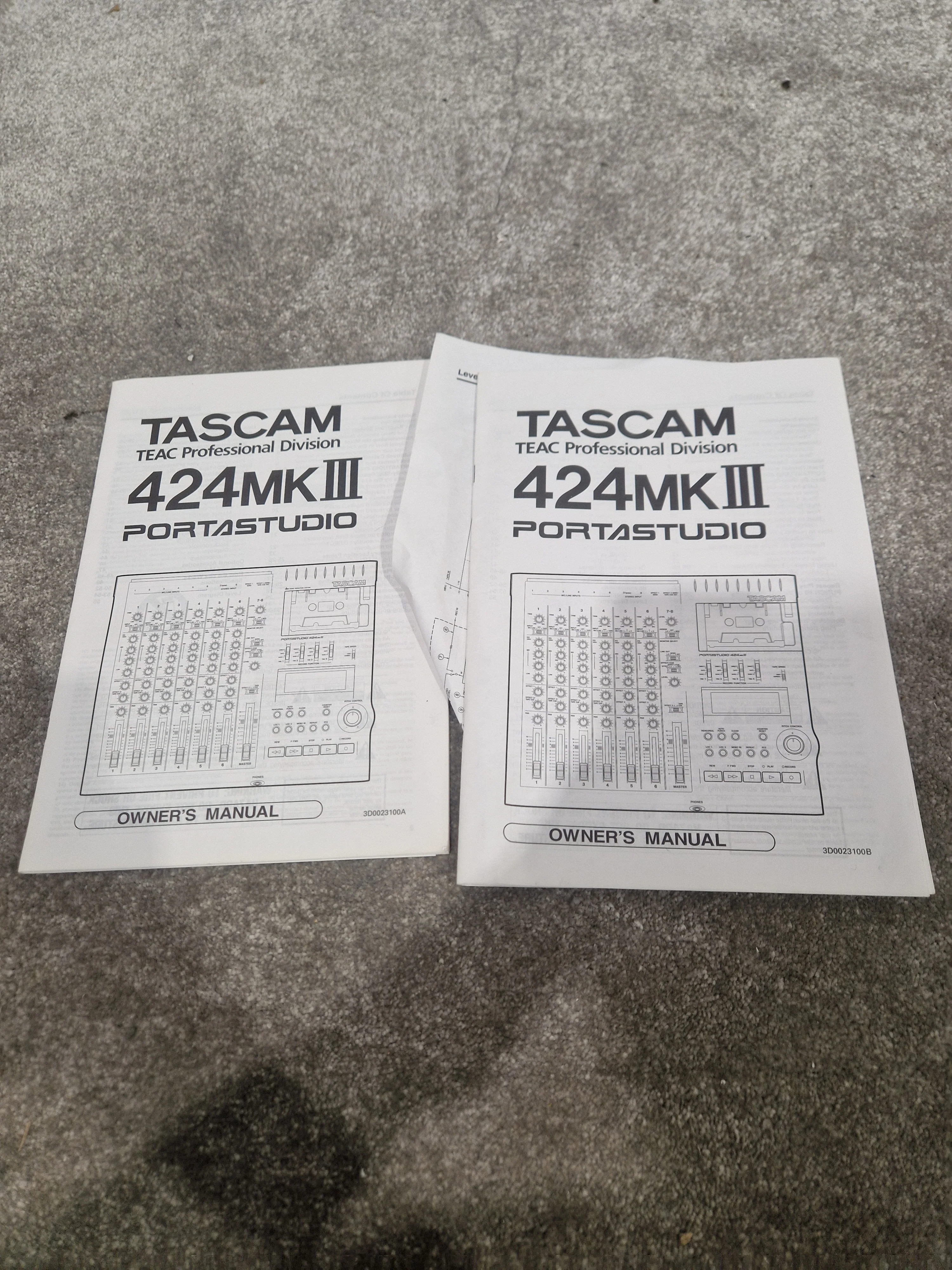 Tascam 424 Mk3 Portastudio - 4-Track Cassette Recorder, DBX Noise Reduction - Excellent w/ Original Box & Power Supply & Manuals - Image 6