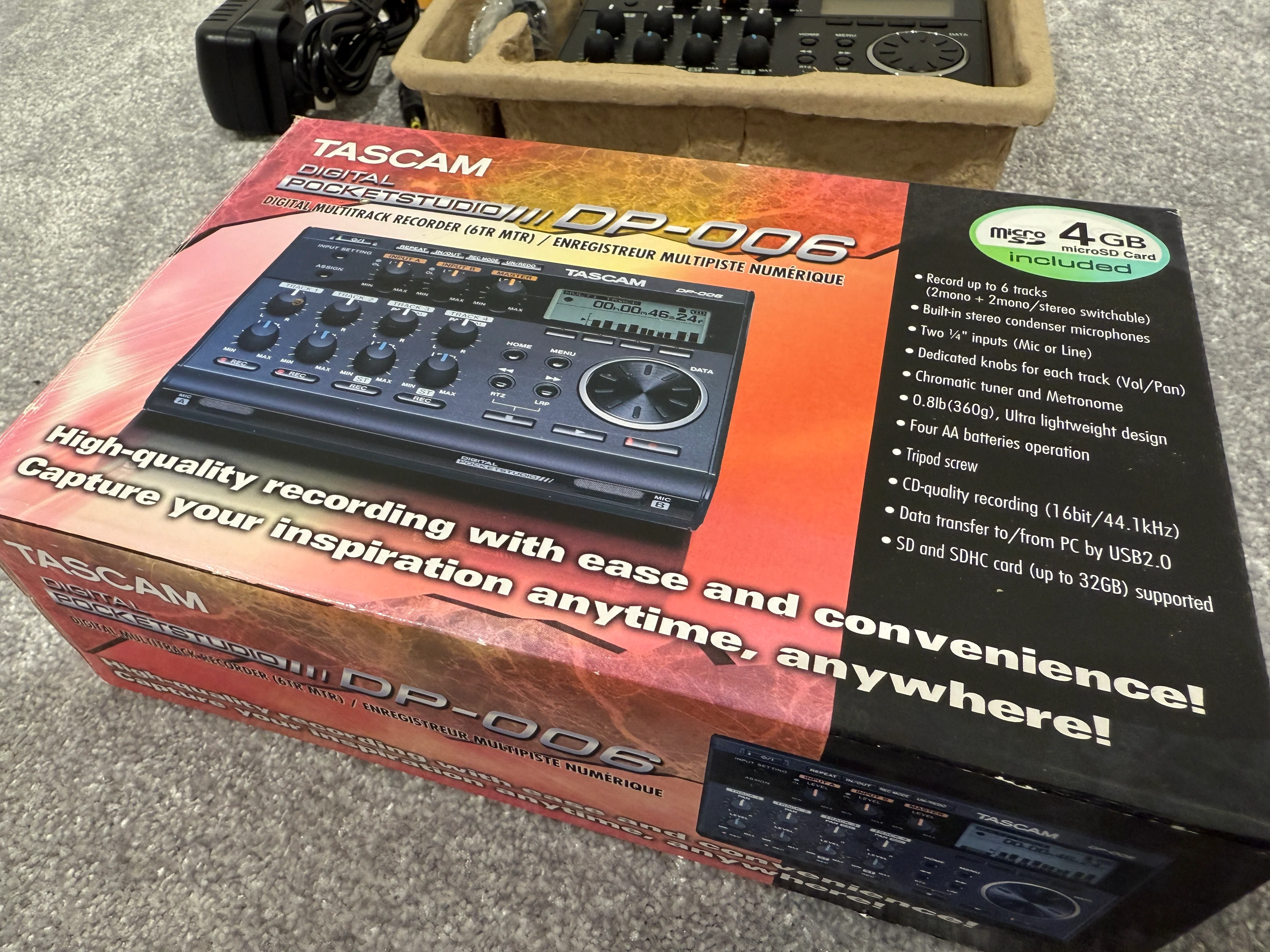 Tascam Digital Pocketstudio DP-006 (6-Track) with Power Supply - Image 9