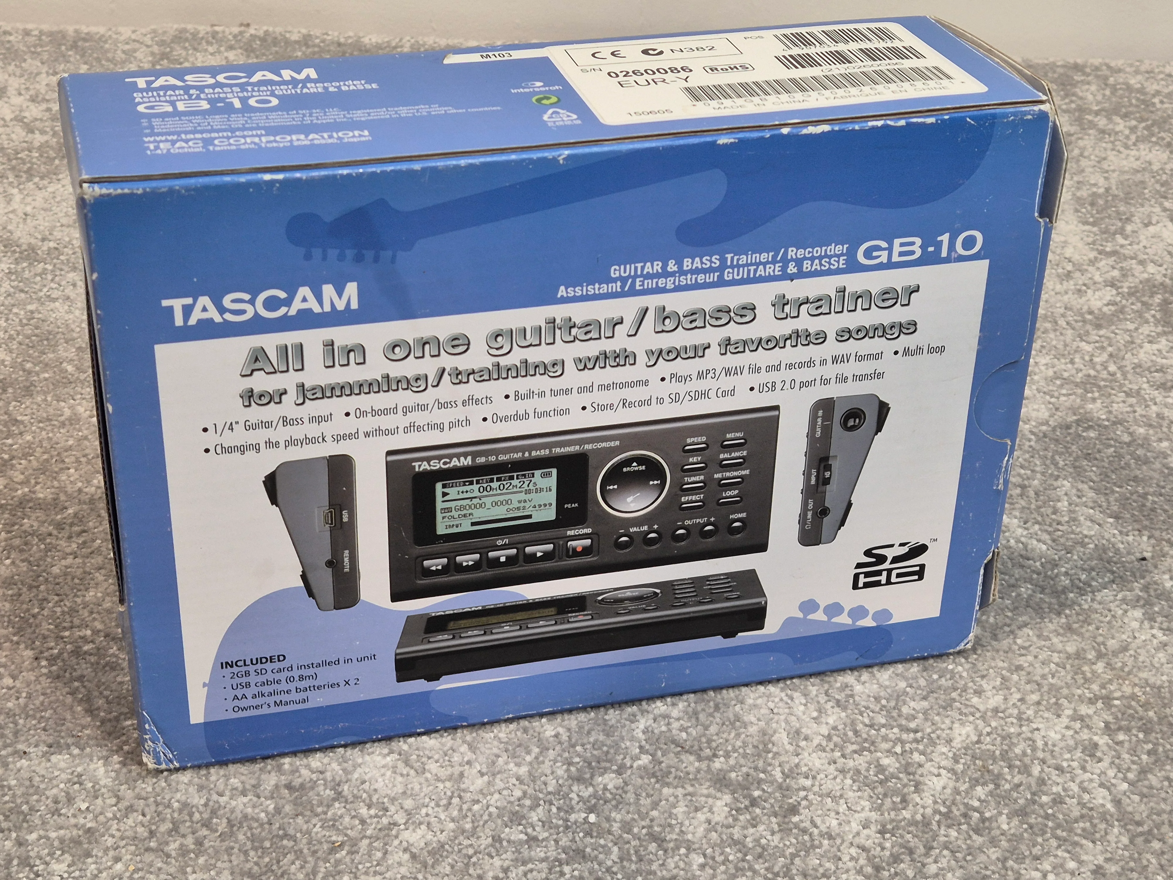 Tascam GB-10 - Guitar and Bass Trainer and Recorder w/ Original Box - Image 9