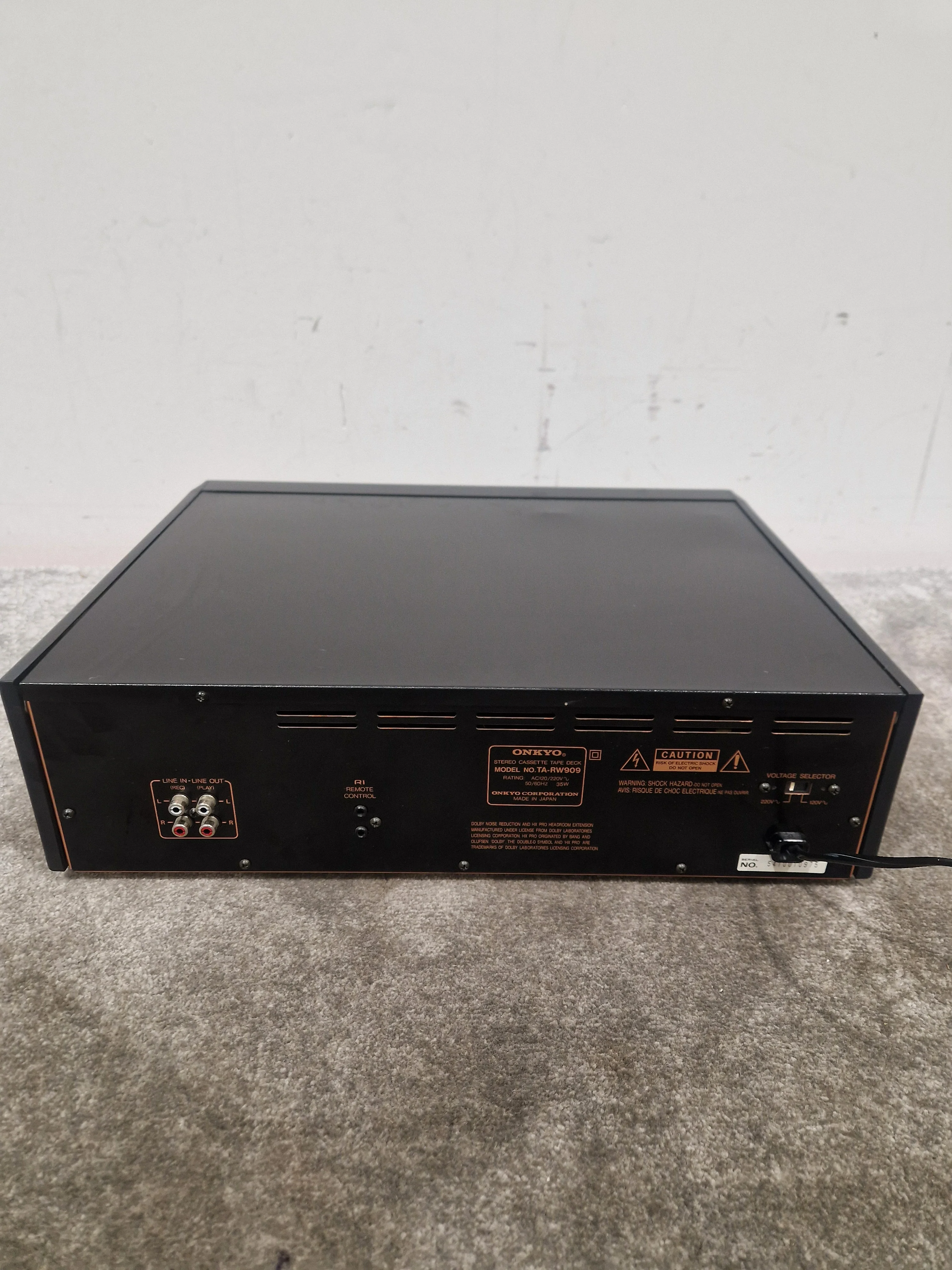 Tascam TA-RW-909 - Cassette Player - Black – Cassette Player - Excellent w/ Original Box - Image 12
