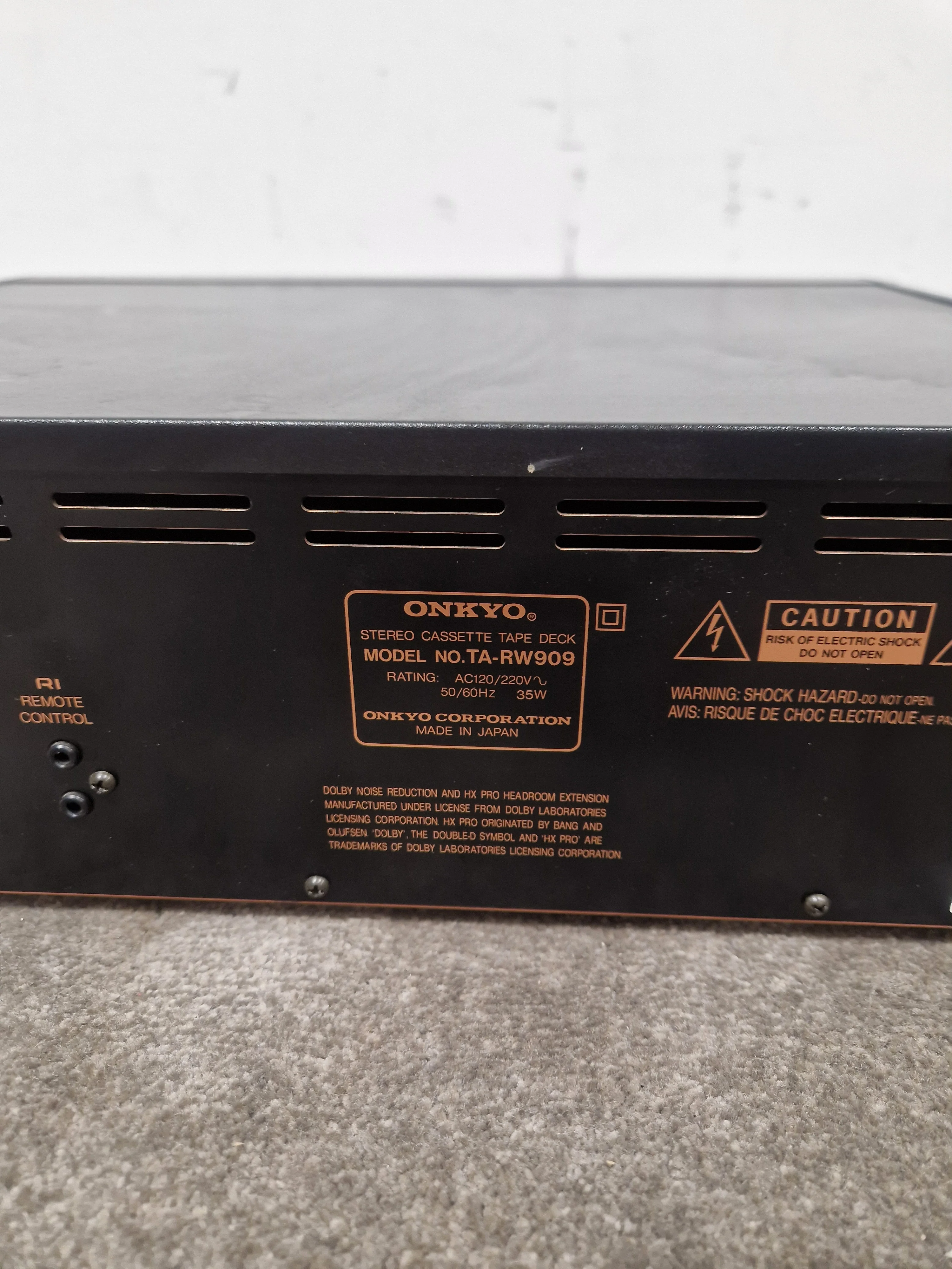 Tascam TA-RW-909 - Cassette Player - Black – Cassette Player - Excellent w/ Original Box - Image 14