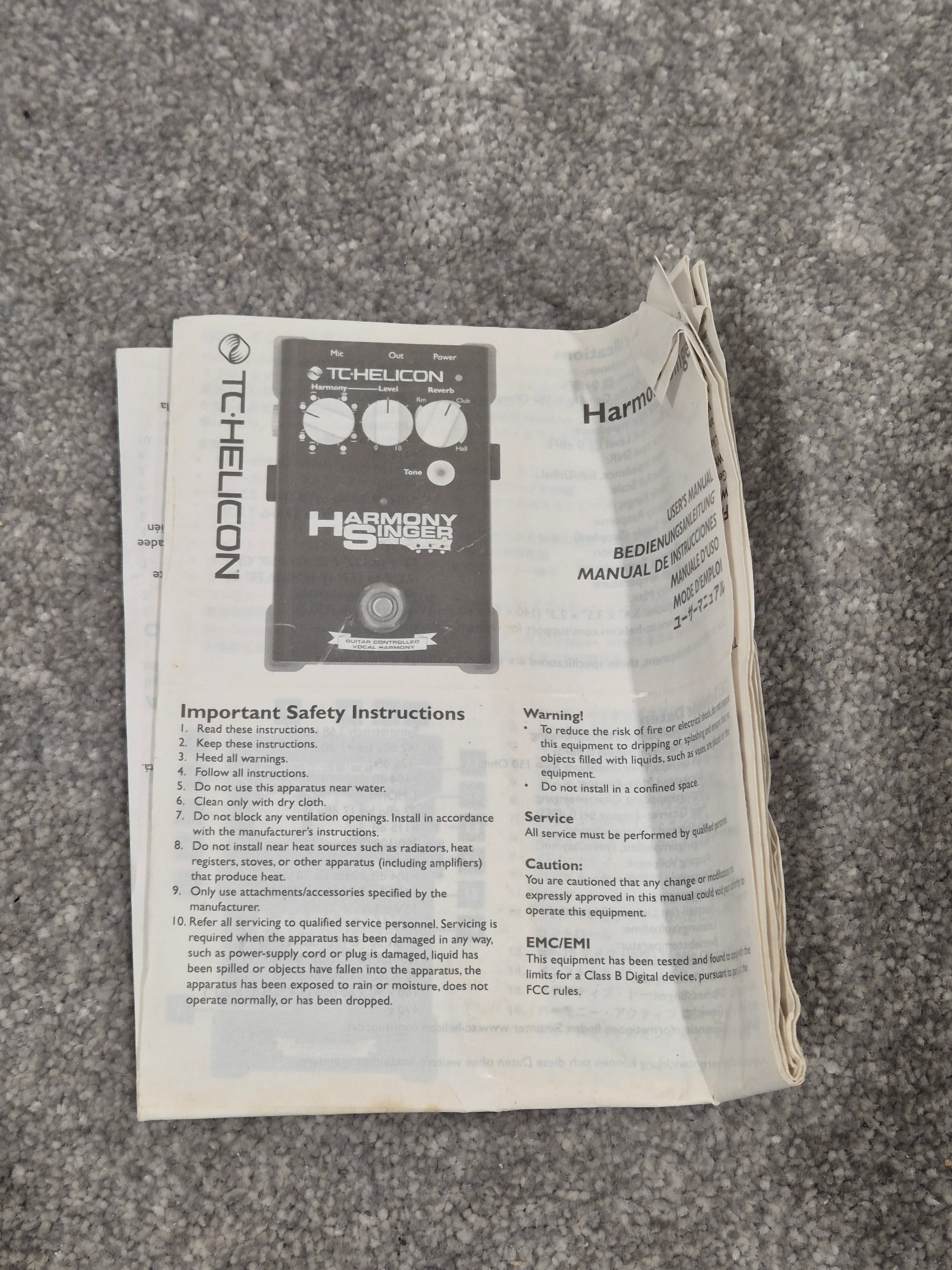 TC Helicon Harmony Singer 2 - Vocal Processor w/ Original Box - Image 7
