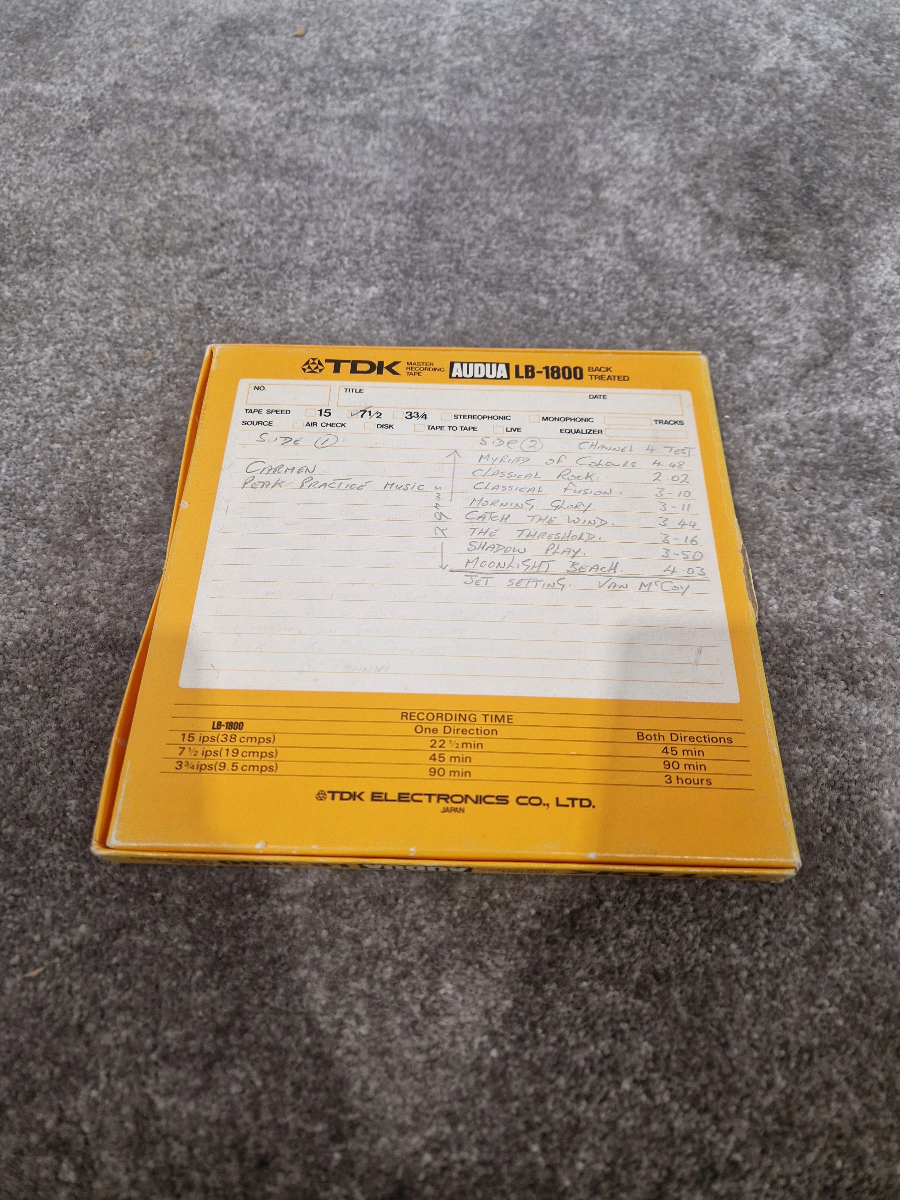 Soda – Britpop Band Collectible Broadcast Cue Master Tape – Very Good w/ Handwritten Program Notes - Image 5