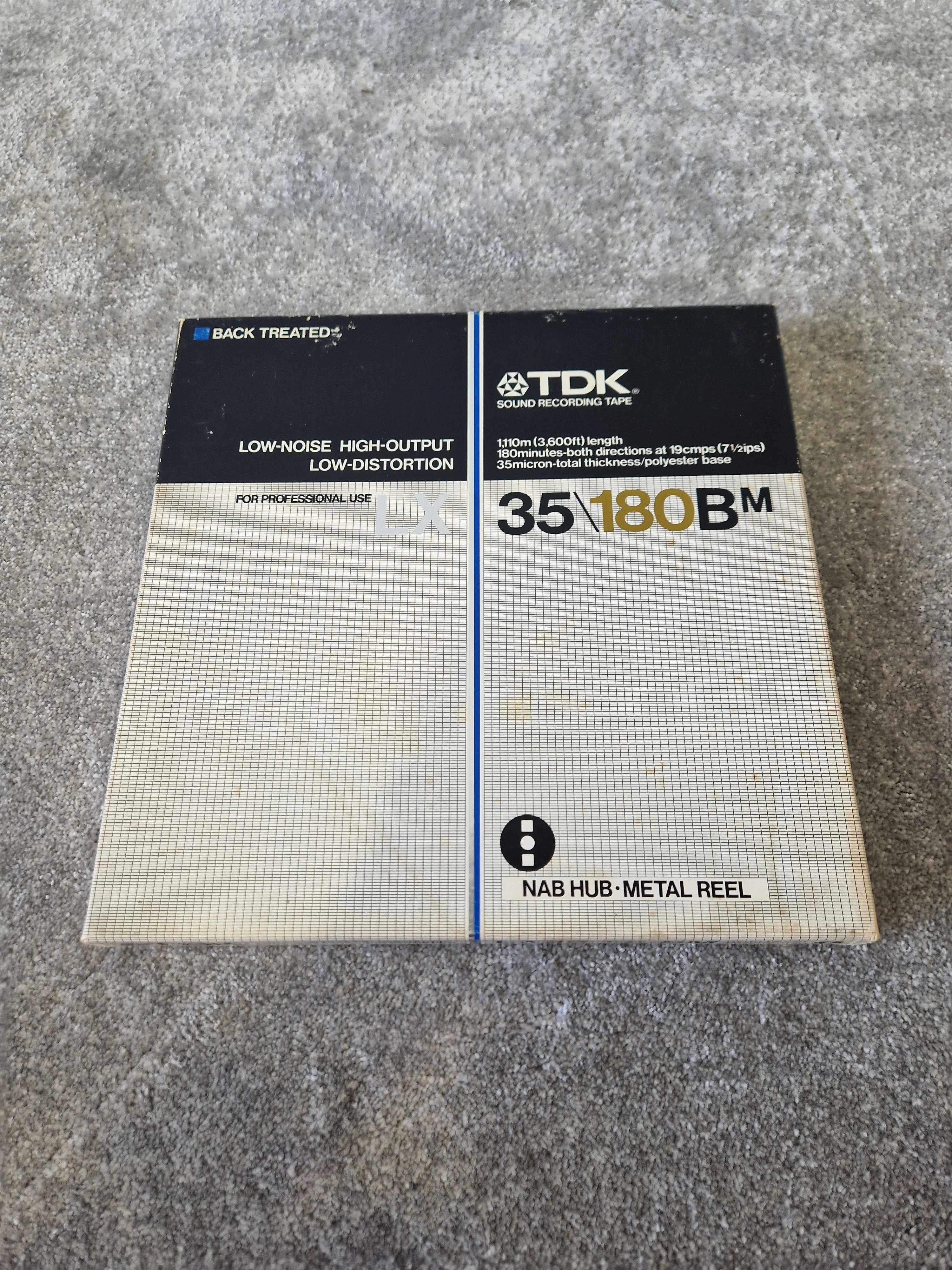 TDK LX 35/180BM Reel-to-Reel Tape – ¼″ x 3600ft, Back-Coated High Output - Good - Image 4