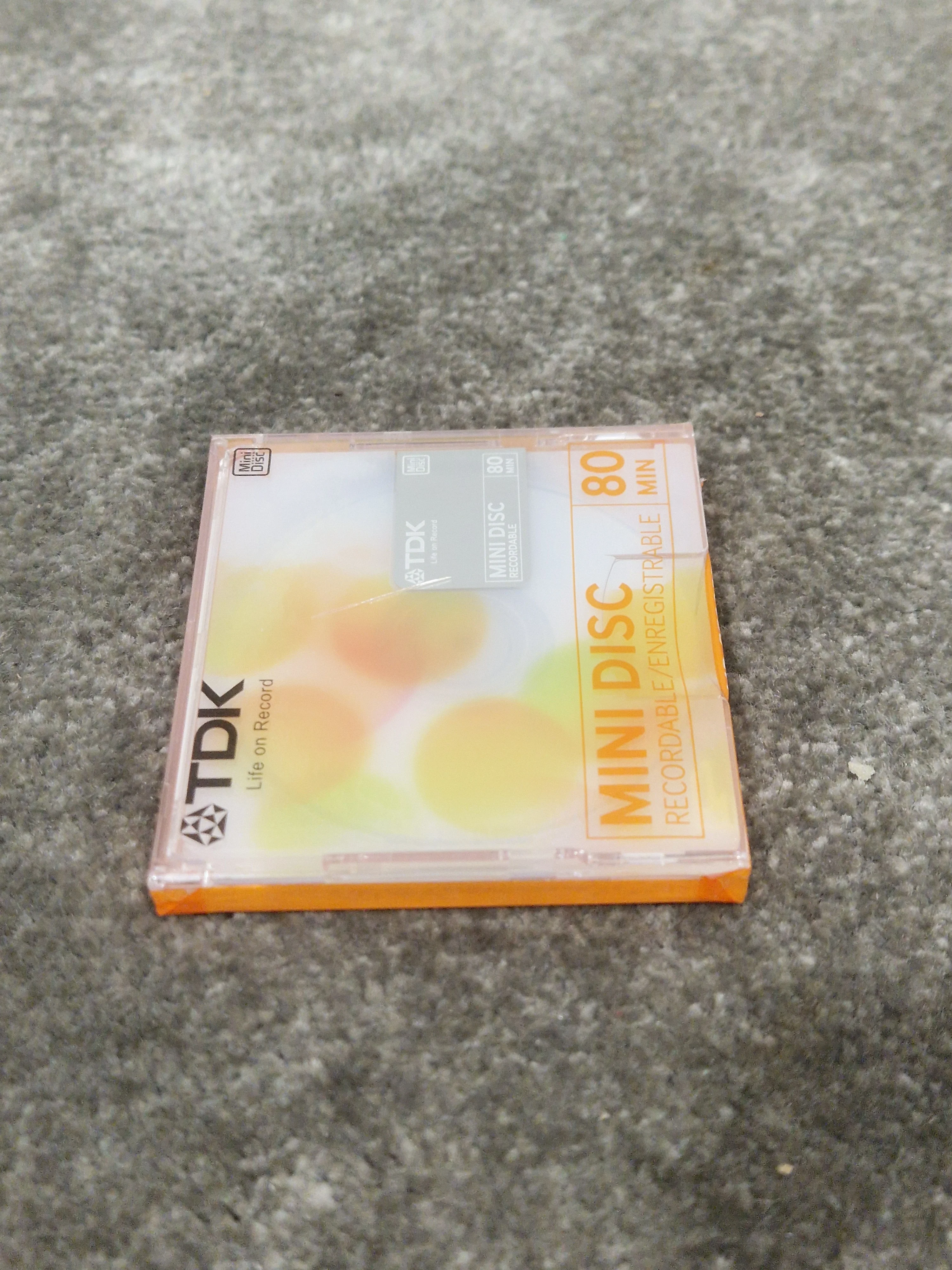 TDK Md-Recordable MINI-DISC Orange - High-Fidelity Audio Recording - Excellent w/ In original packaging - Image 3