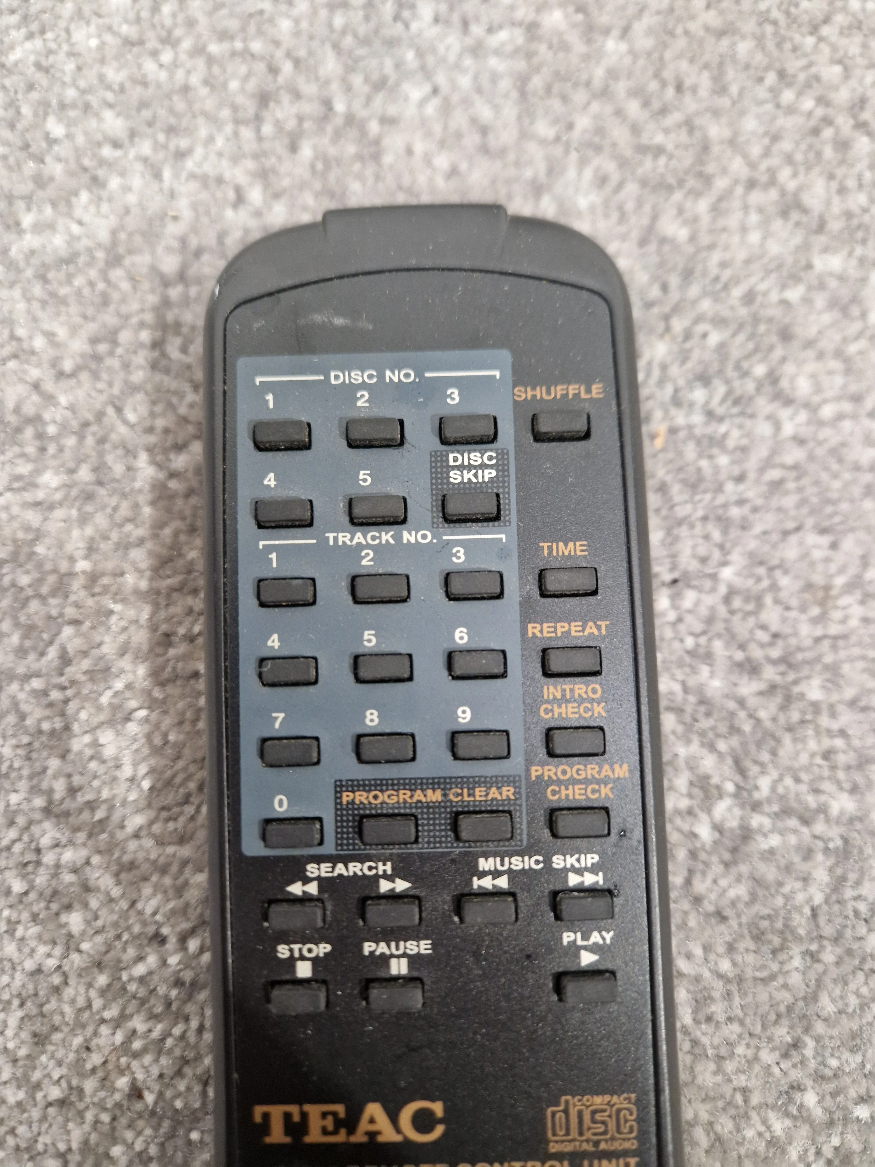 Teac RC-722 Remote For Compact Disc Player - Rare Replacement Remote - Excellent - Image 2