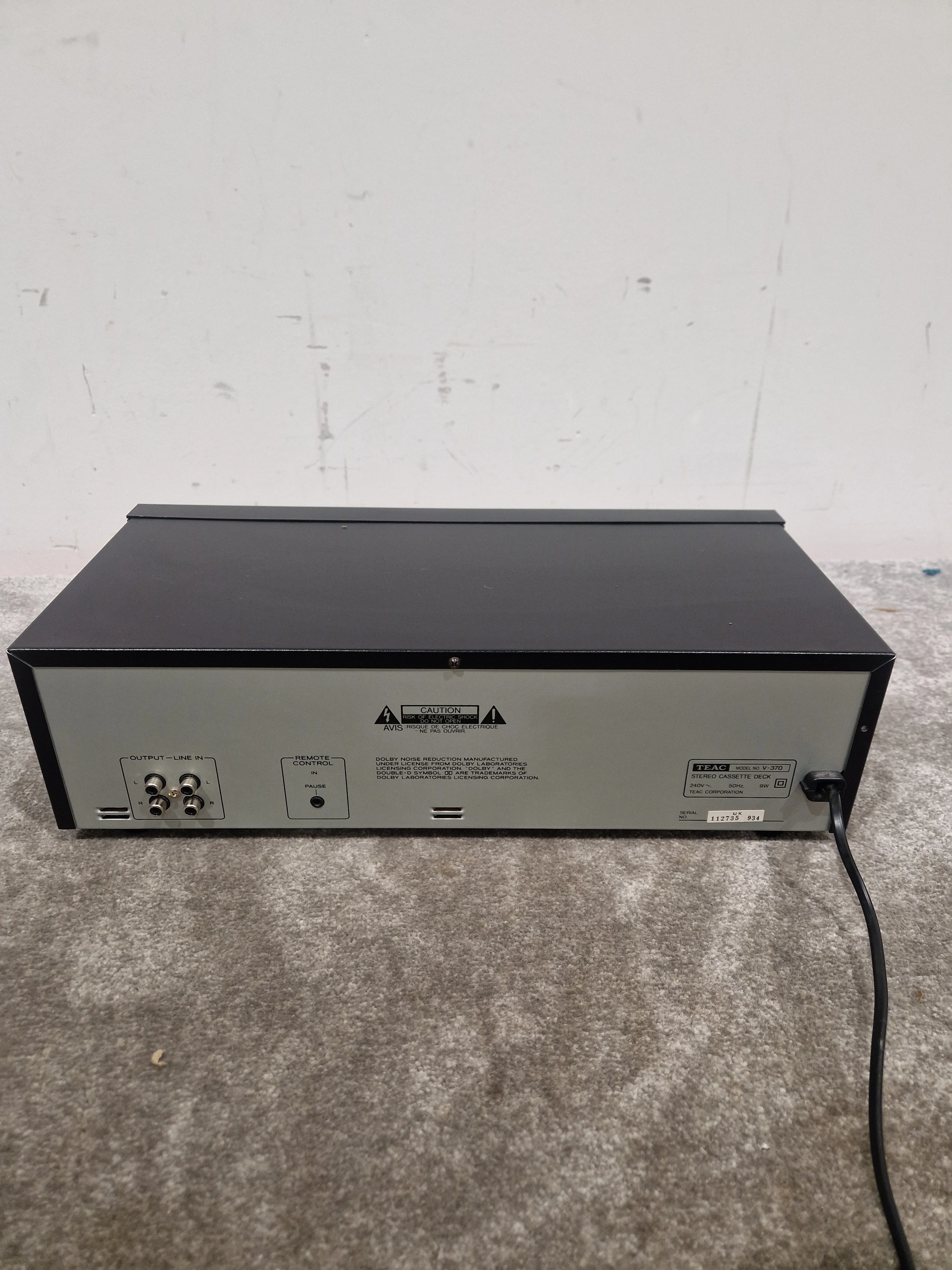 Teac V-370 - Stereo Cassette Deck - Black - Excellent - Image 11