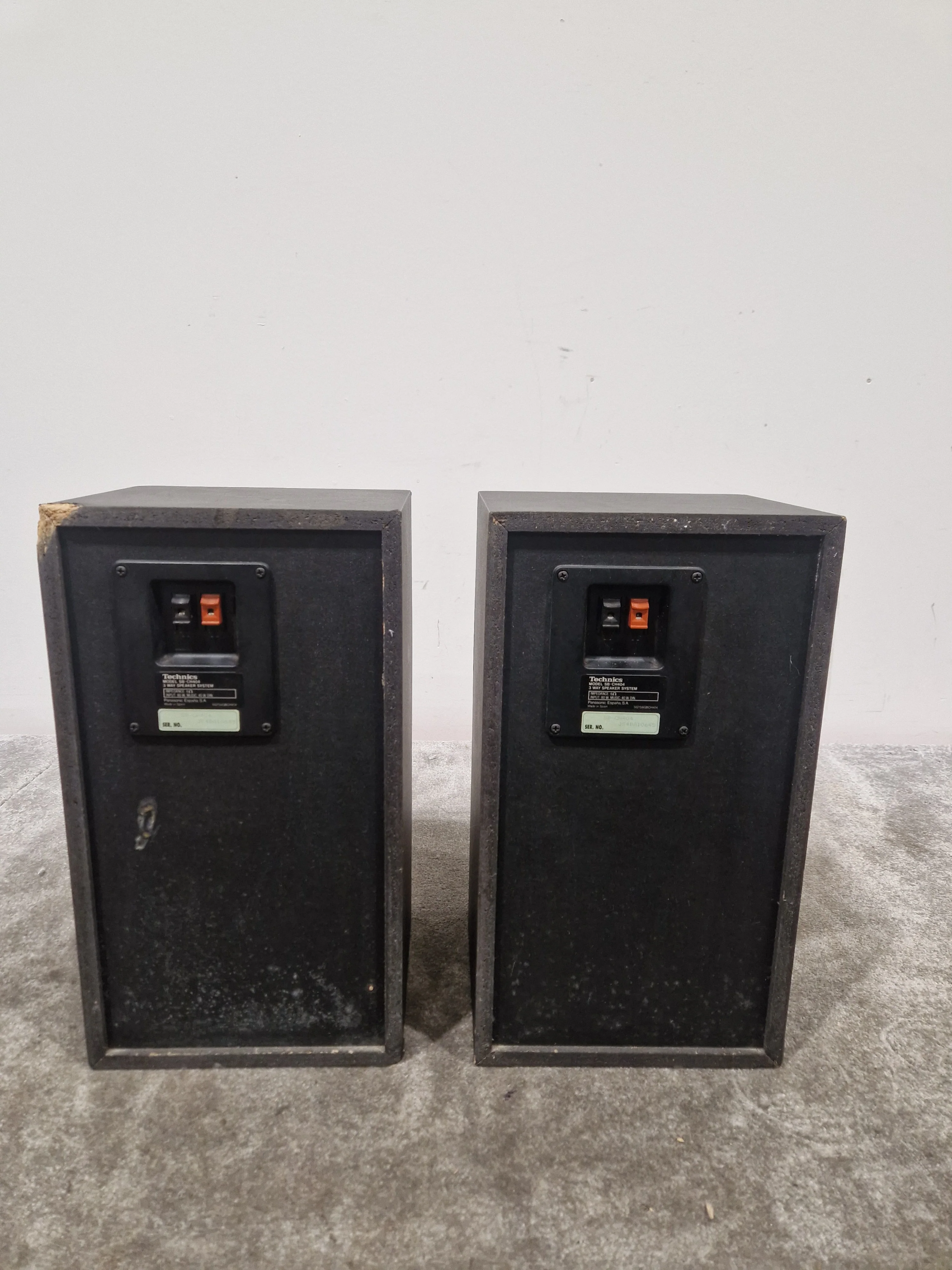 Technics - Bookshelf Speakers - Pair - Black - Fair - Image 5