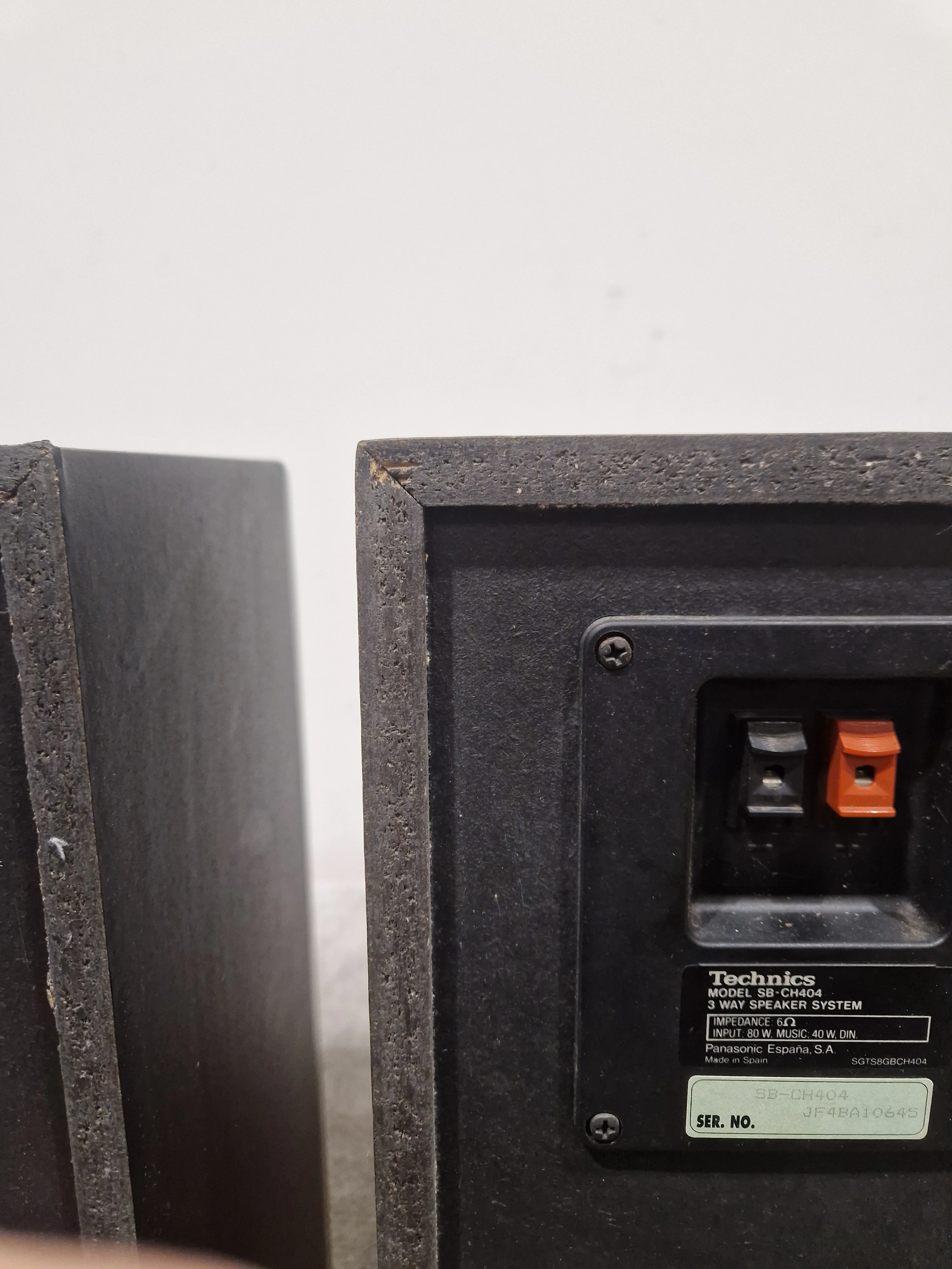Technics - Bookshelf Speakers - Pair - Black - Fair - Image 7