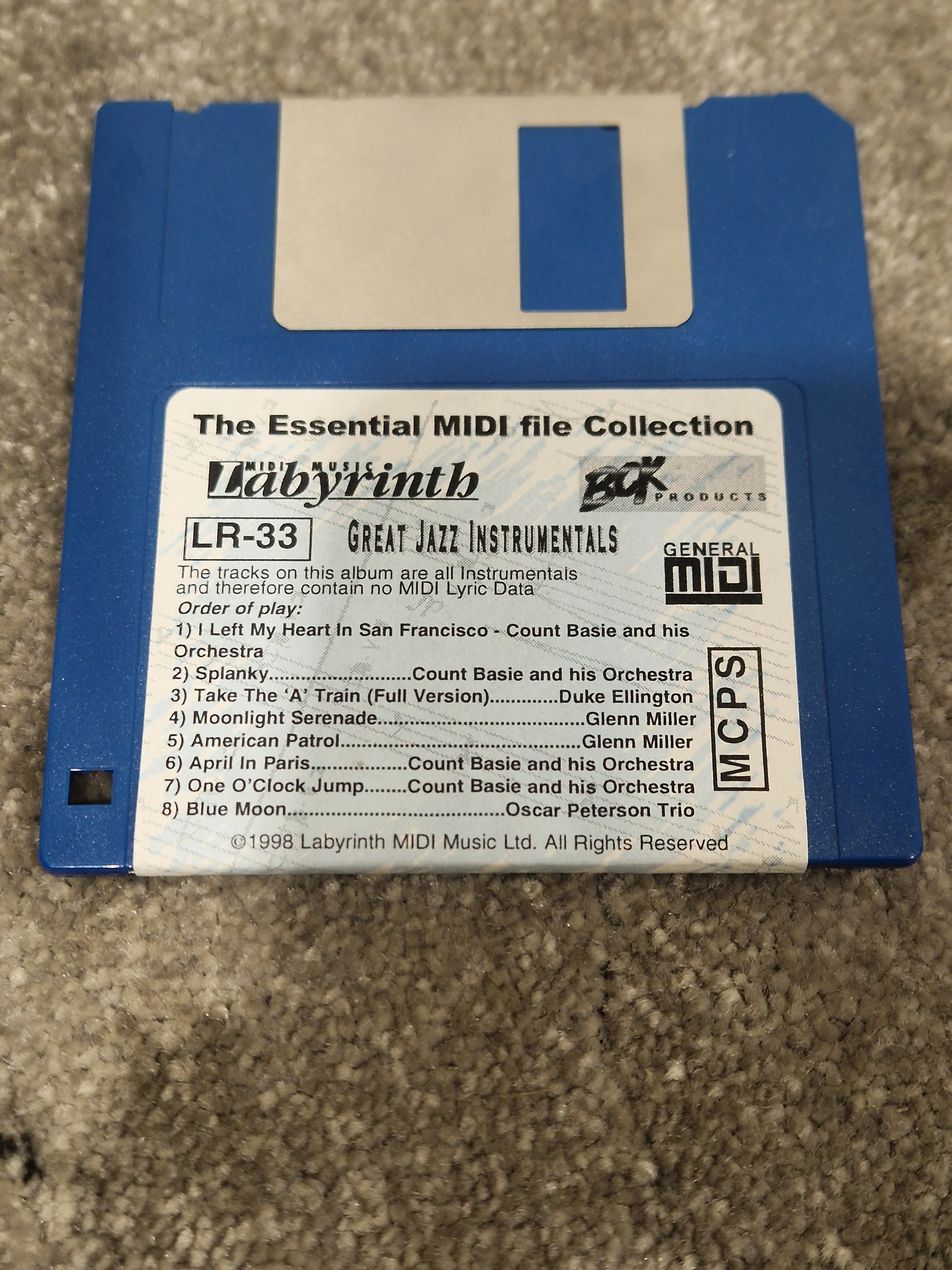 Technics Great Jazz Instruments Floppy Disc - Vintage Sound Library - Excellent - Image 2