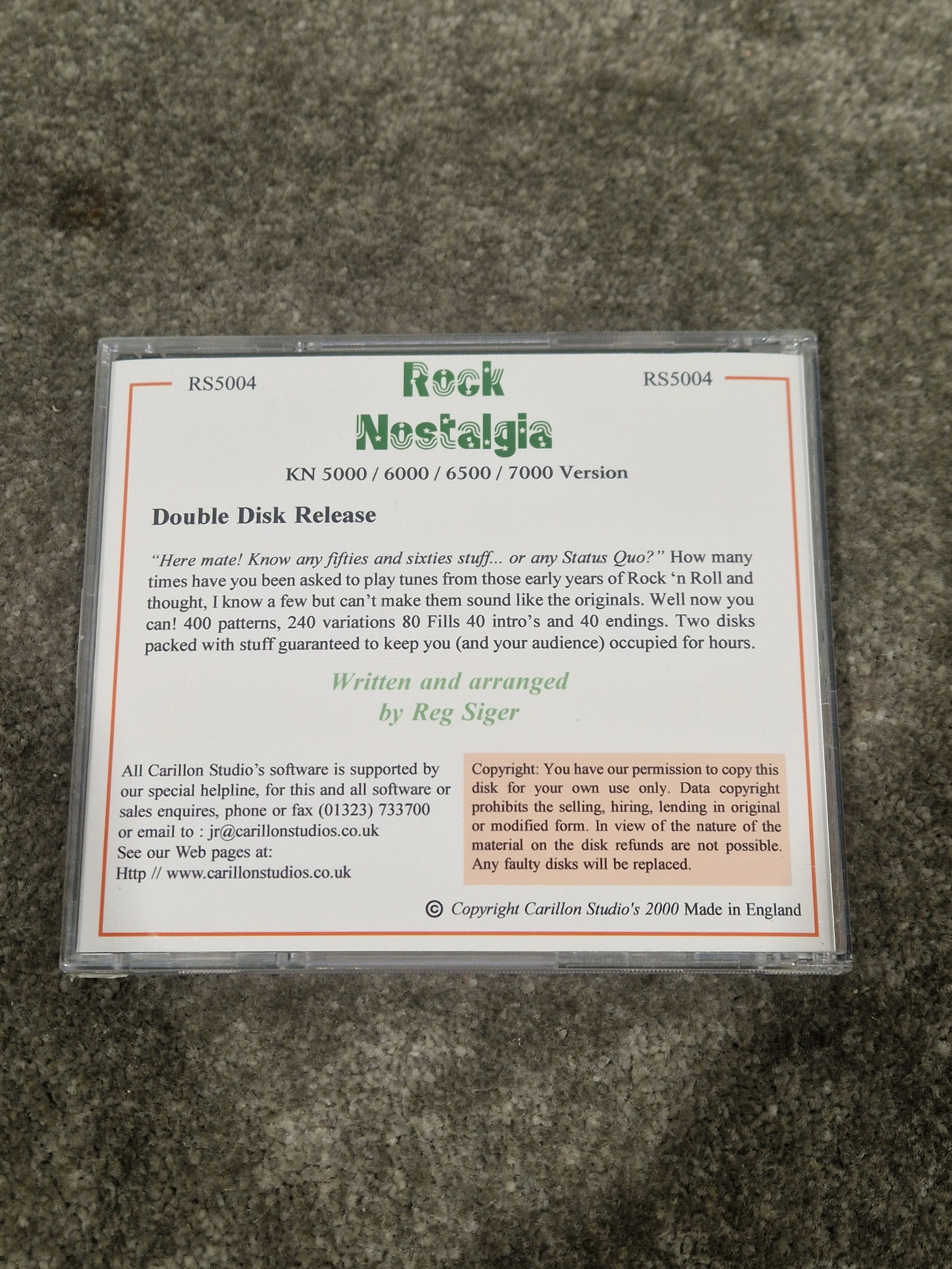 Technics Rock Nostalgia For Kn5000-7000 Sound Module - Vintage Sound Expansion - Excellent - Image 3