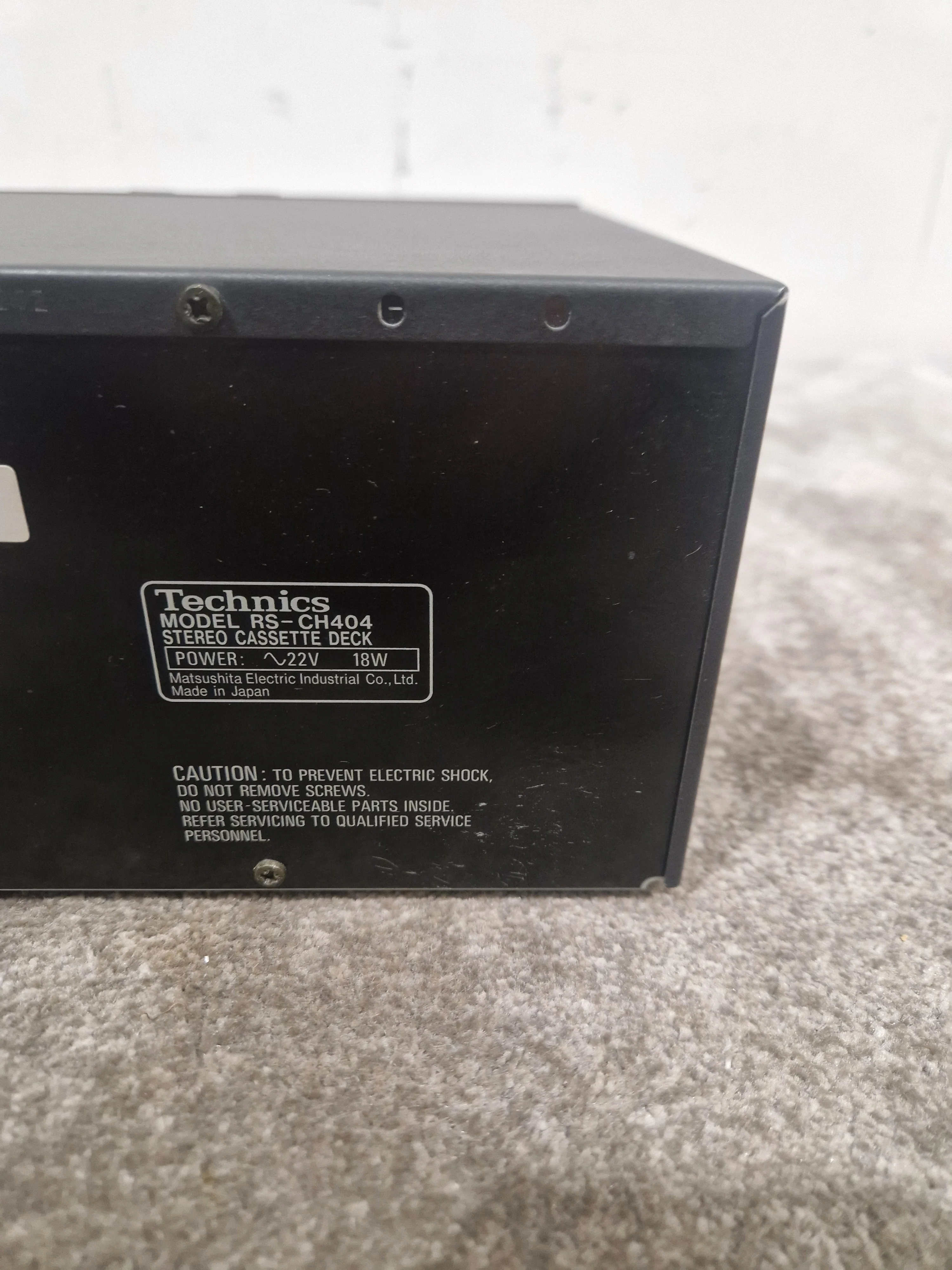 Technics RS-CH404 cassette deck black - Good - Image 6
