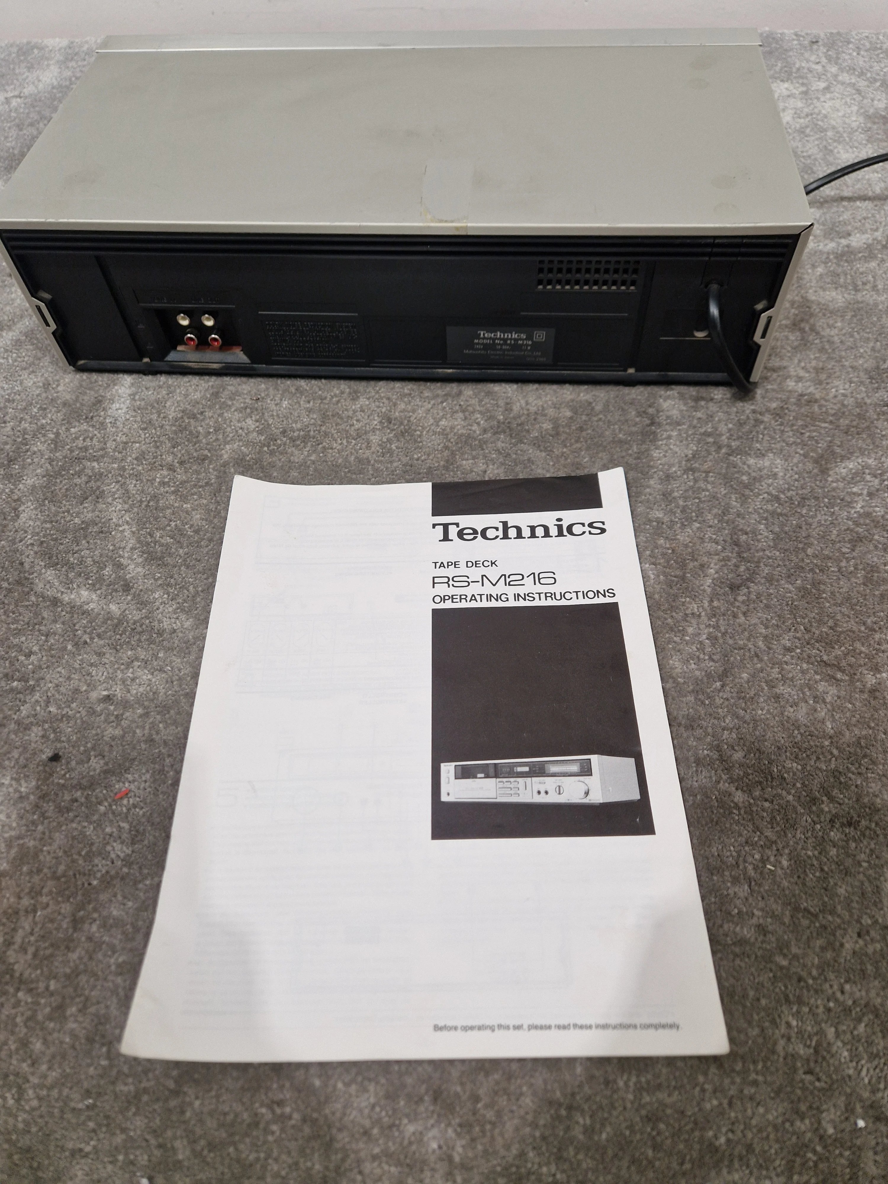 Technics RS-M216 - Cassette Deck - Spares or Repair w/ Manual - Image 7