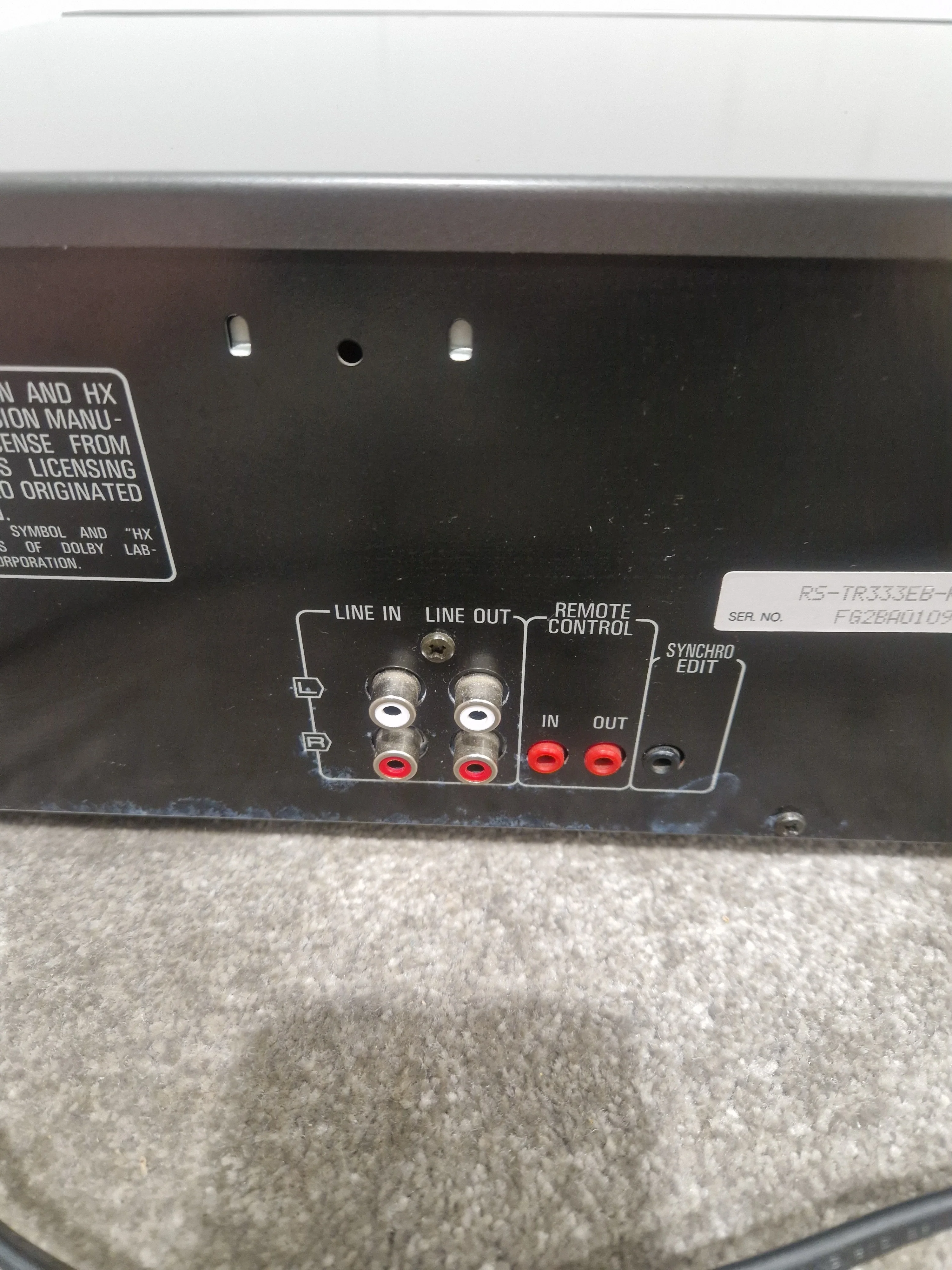Technics RS-TR333 - Stereo Double Cassette Deck - Black - Excellent - Image 11