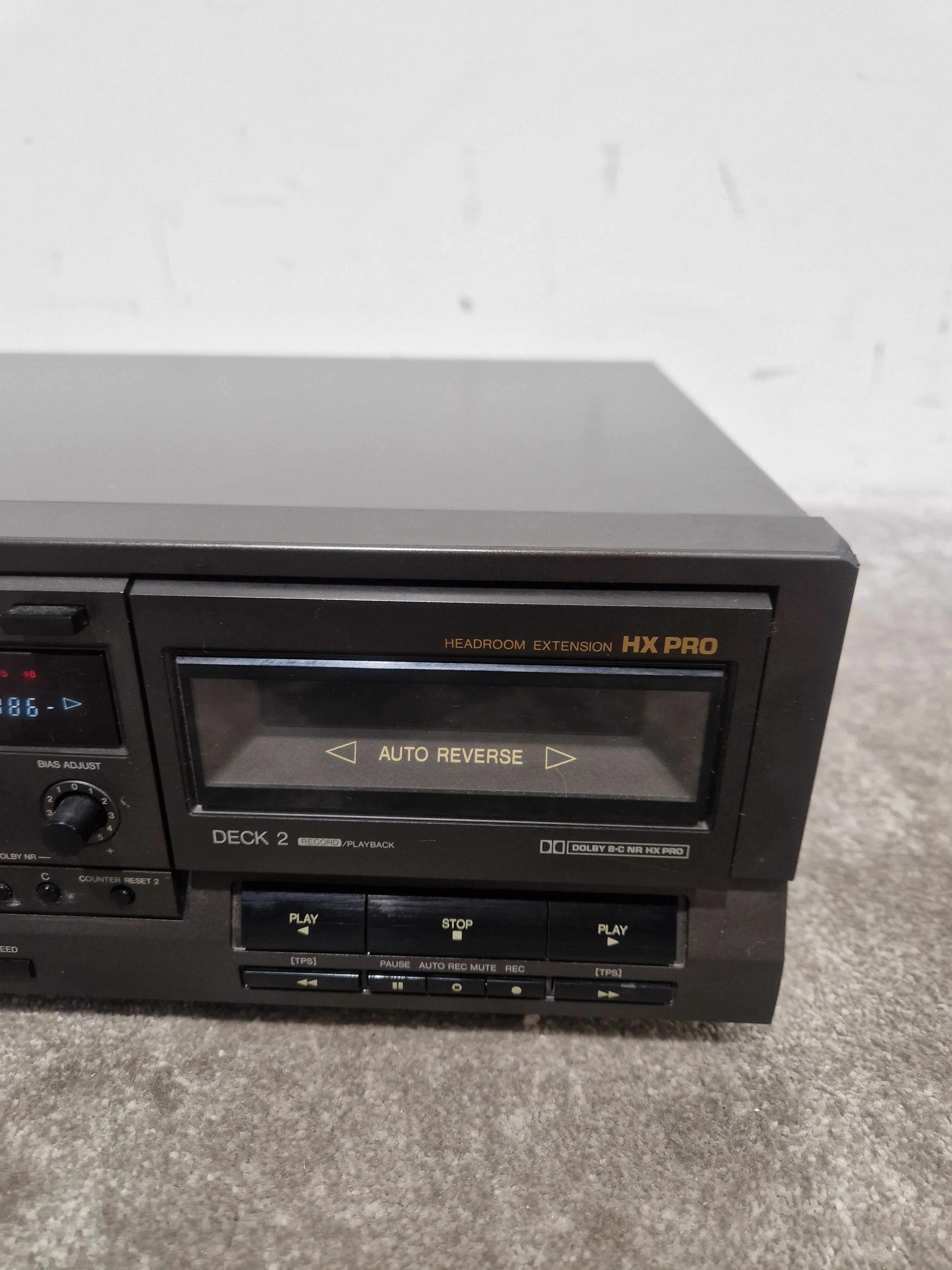 Technics RS-TR333 - Stereo Double Cassette Deck - Black - Excellent - Image 3