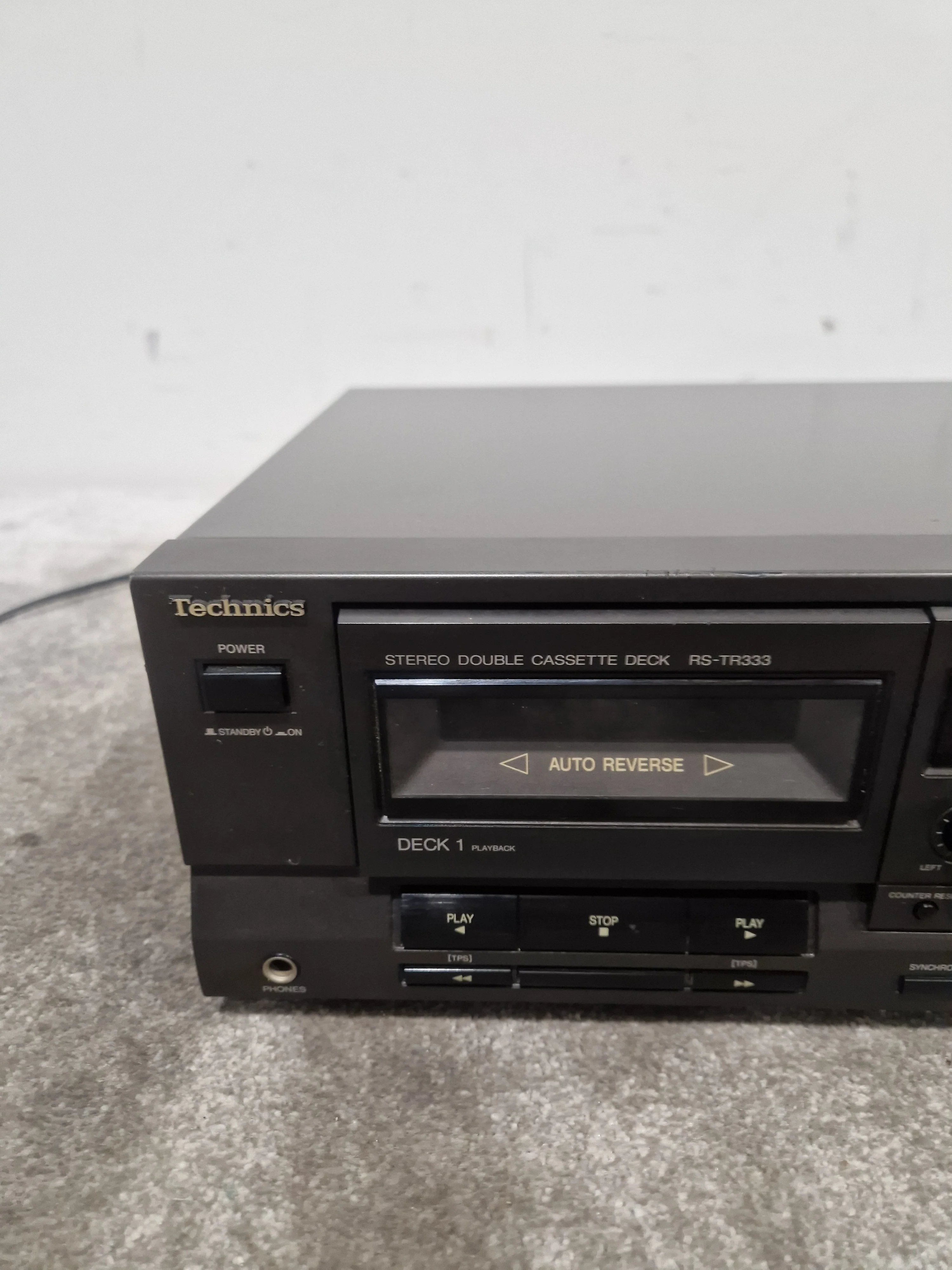 Technics RS-TR333 - Stereo Double Cassette Deck - Black - Excellent - Image 5