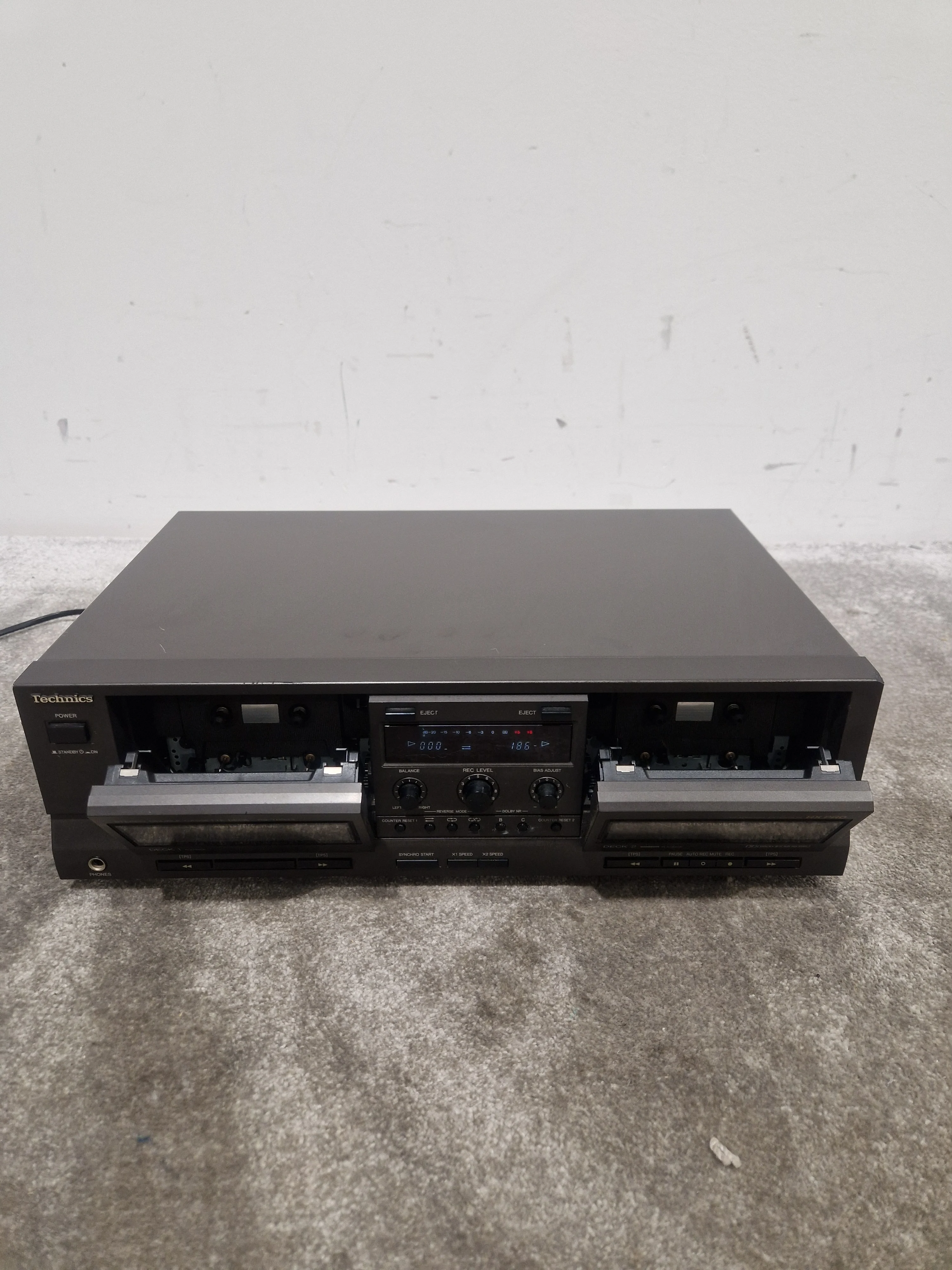 Technics RS-TR333 - Stereo Double Cassette Deck - Black - Excellent - Image 6