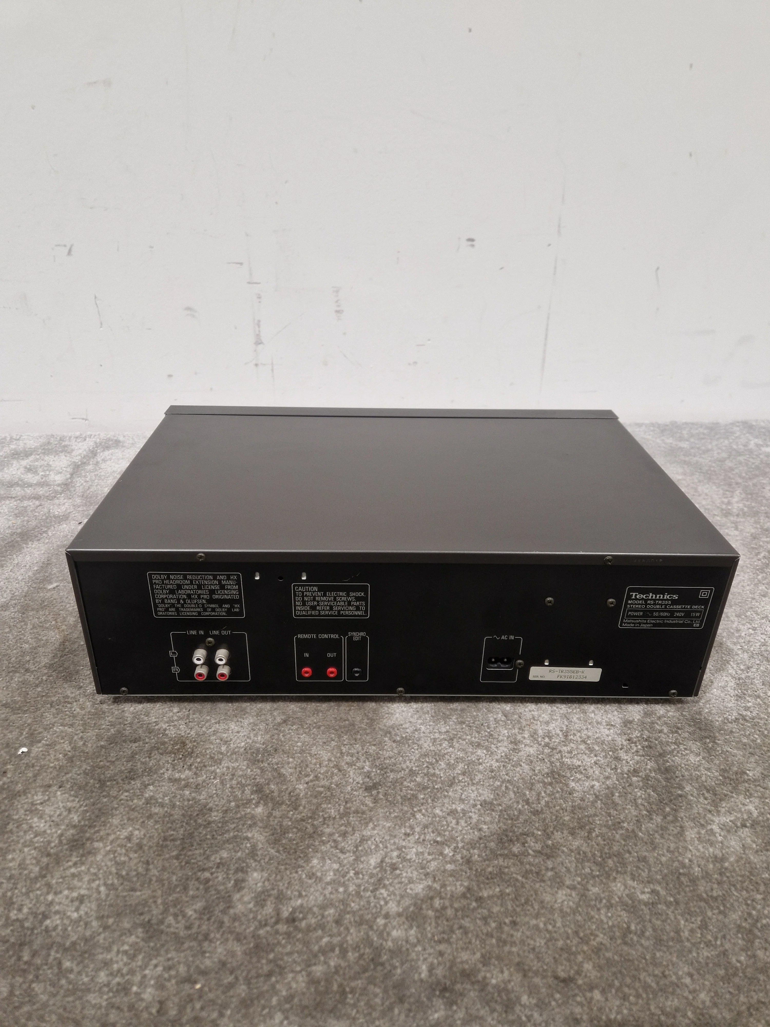 Technics RS-TR355 Cassette Deck - Dual Cassette - Spares or Repair w/ Power Supply - Image 6