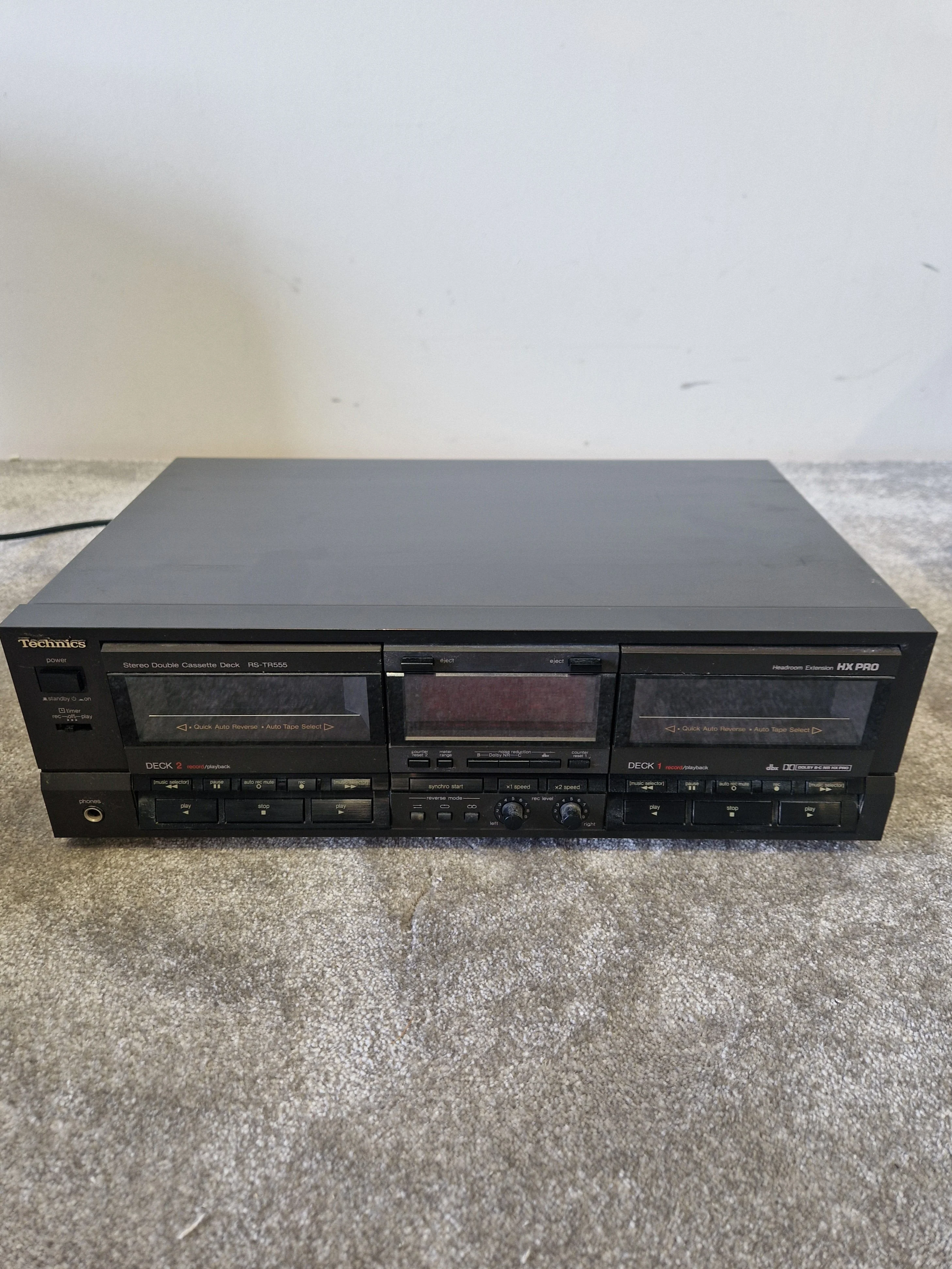 Technics RS-TR555 Dual Cassette Deck – Auto Reverse, Dolby HX Pro - Excellent - Image 2