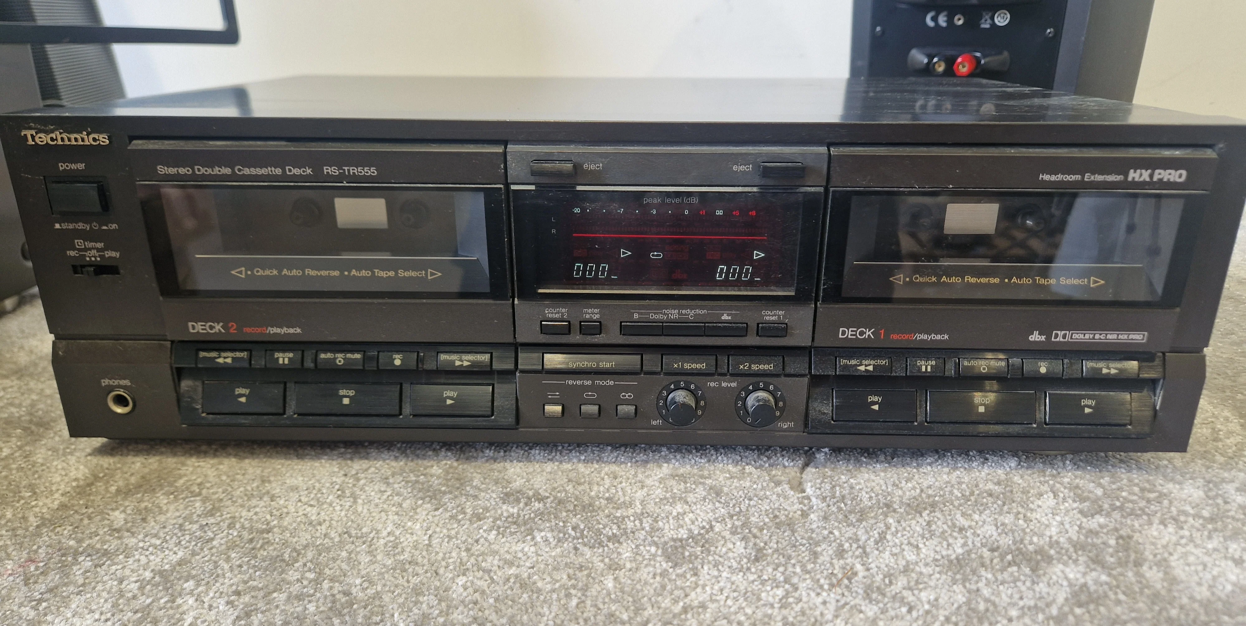 Technics RS-TR555 Dual Cassette Deck – Auto Reverse, Dolby HX Pro - Excellent - Image 3