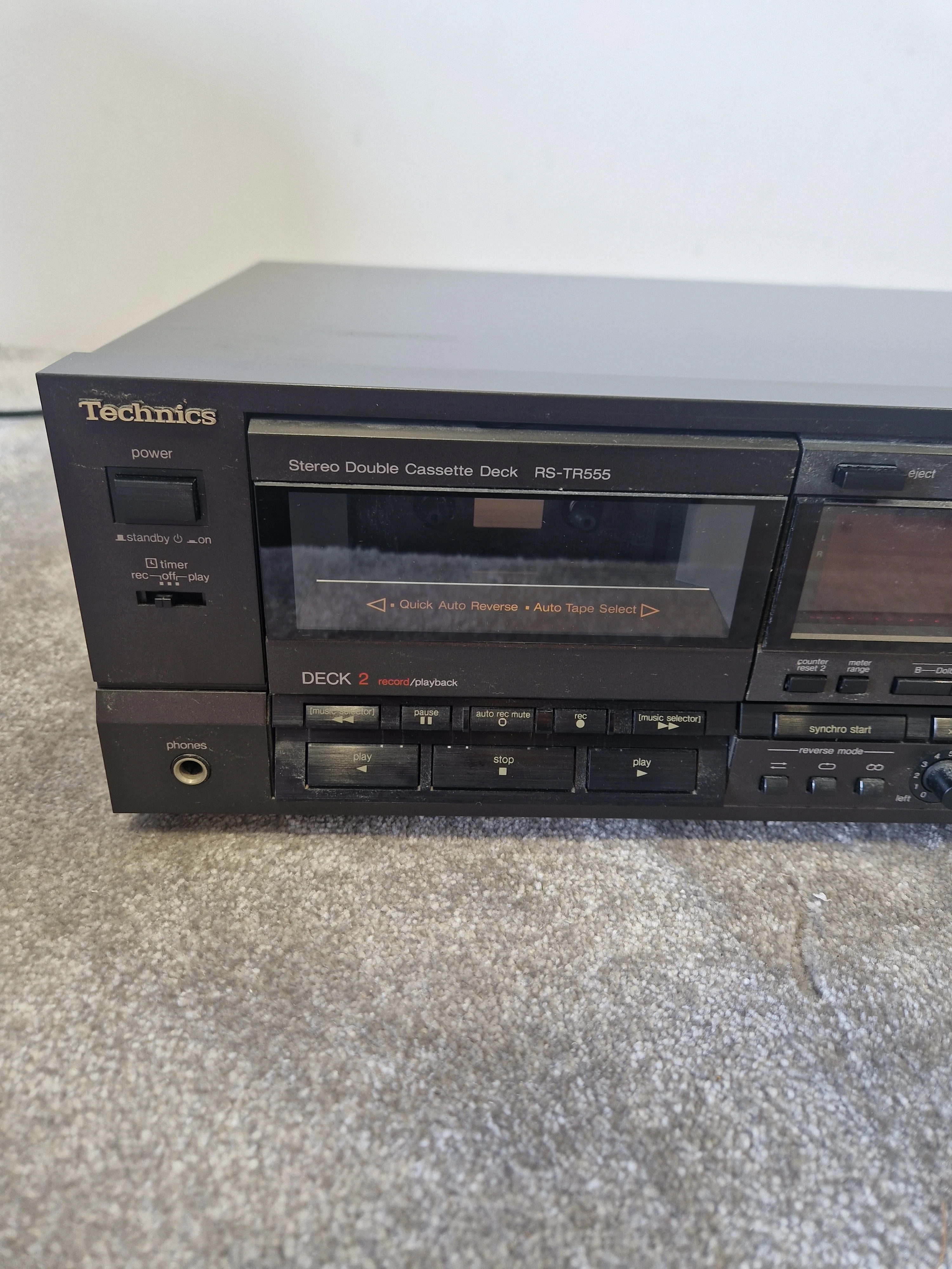 Technics RS-TR555 Dual Cassette Deck – Auto Reverse, Dolby HX Pro - Excellent - Image 4