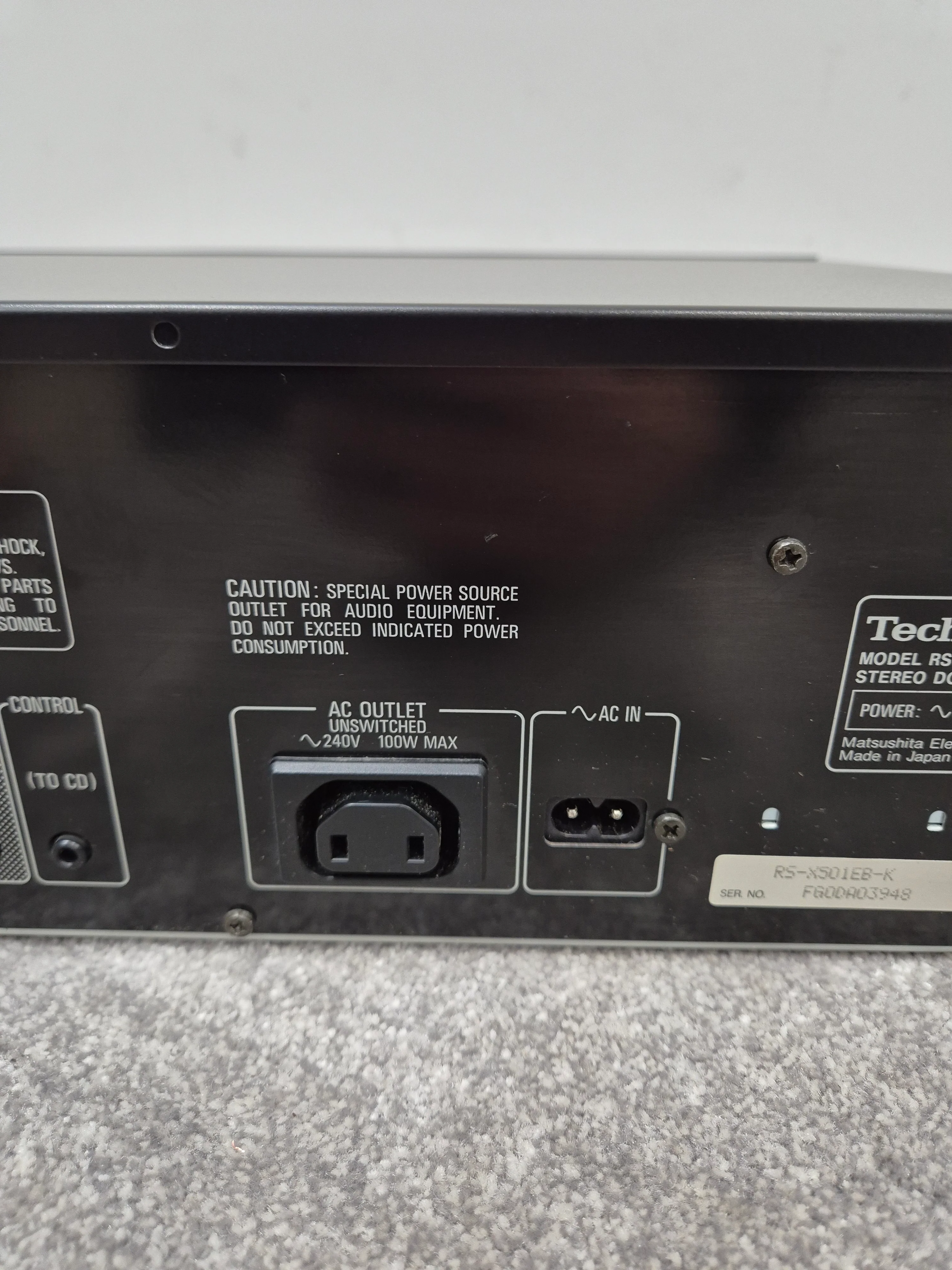 Technics RS-X501 - Stereo Double Cassette Deck - Excellent - Image 12