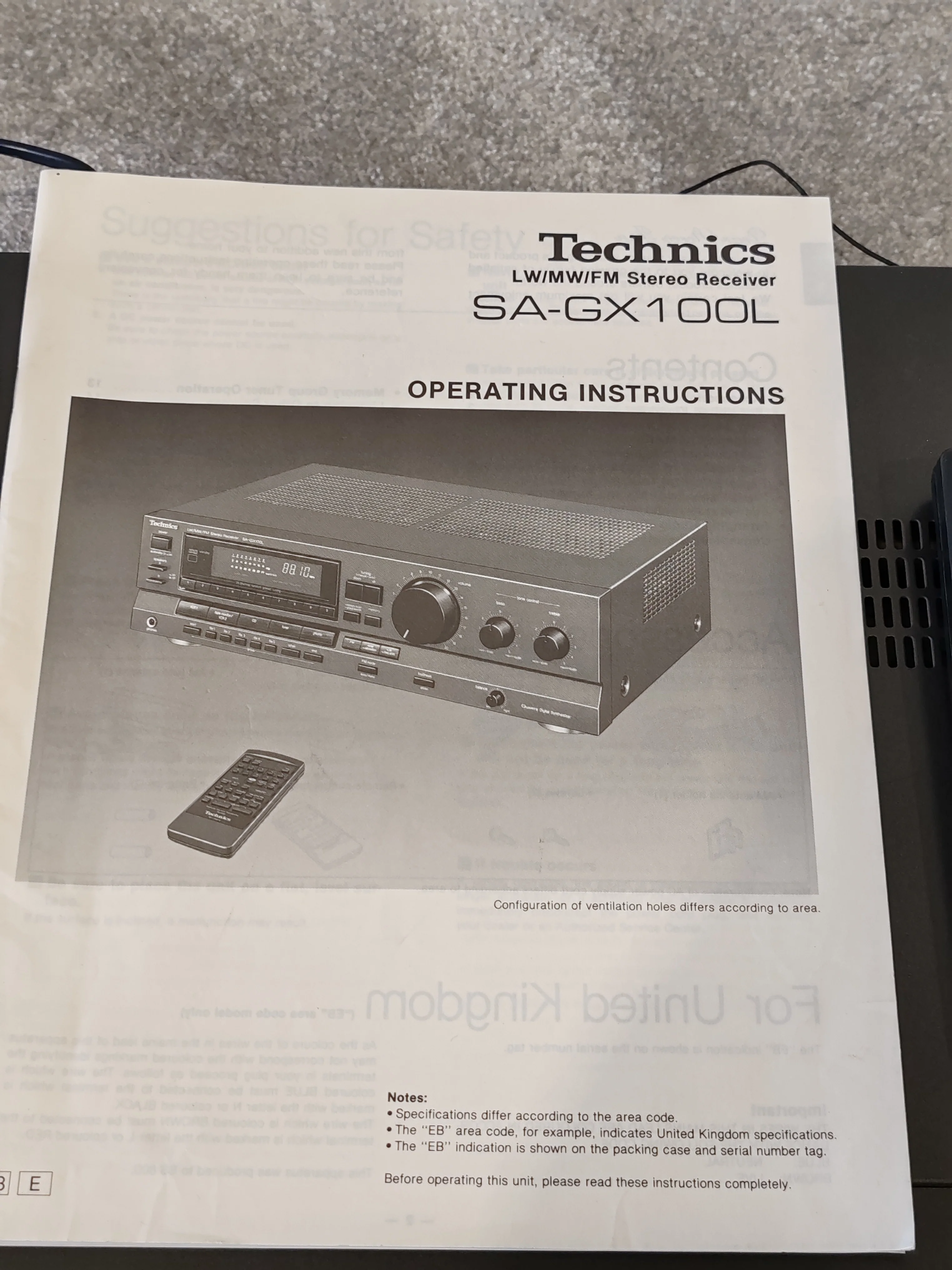 Technics SA-GX100L Stereo Receiver – Classic Hi-Fi Performance Very Good Condition - Image 8