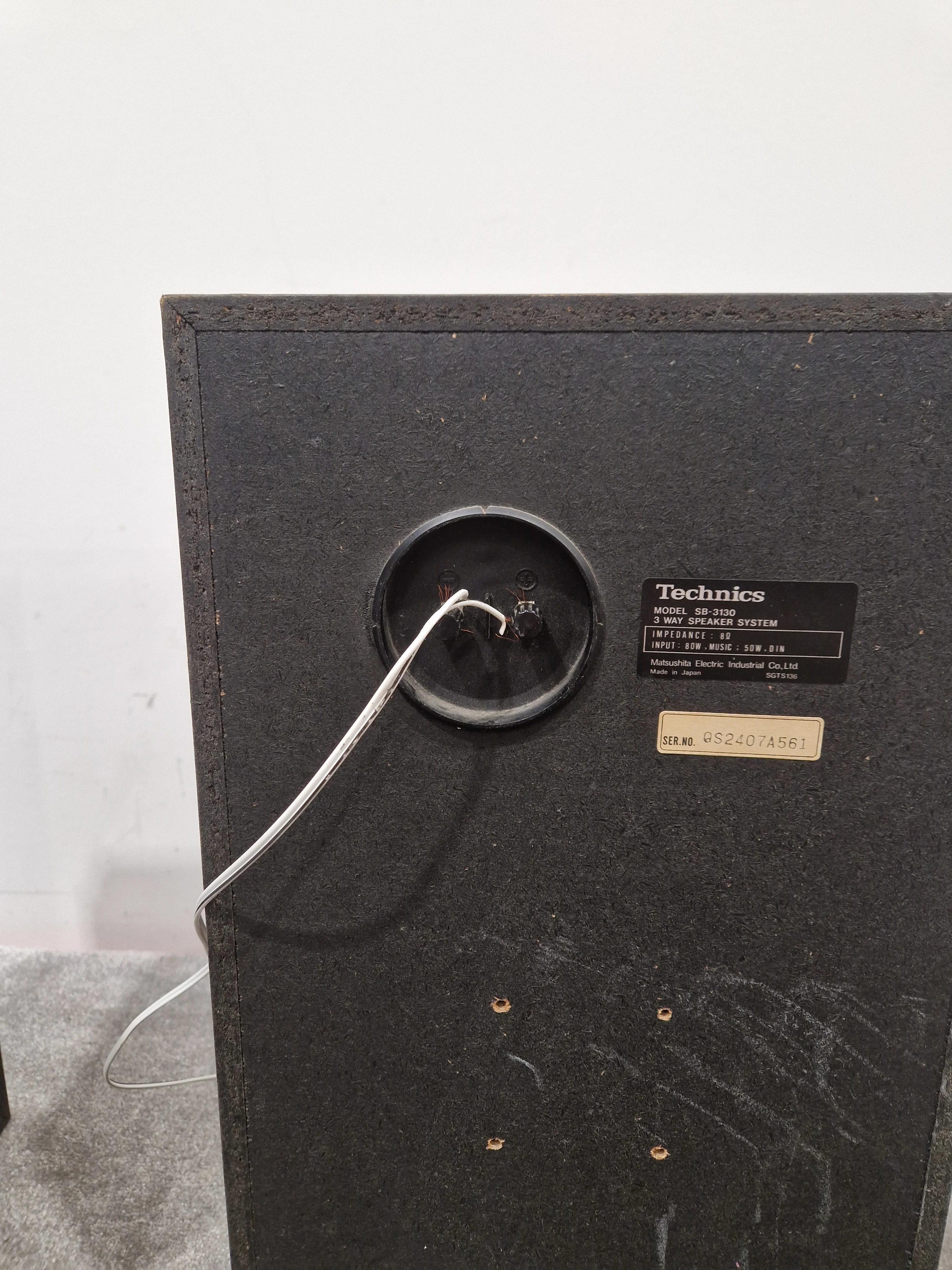 Technics Sb-3130 Pair of Speakers - 3-Way Design, 50W Power - Very Good w/ Manuals - Image 4