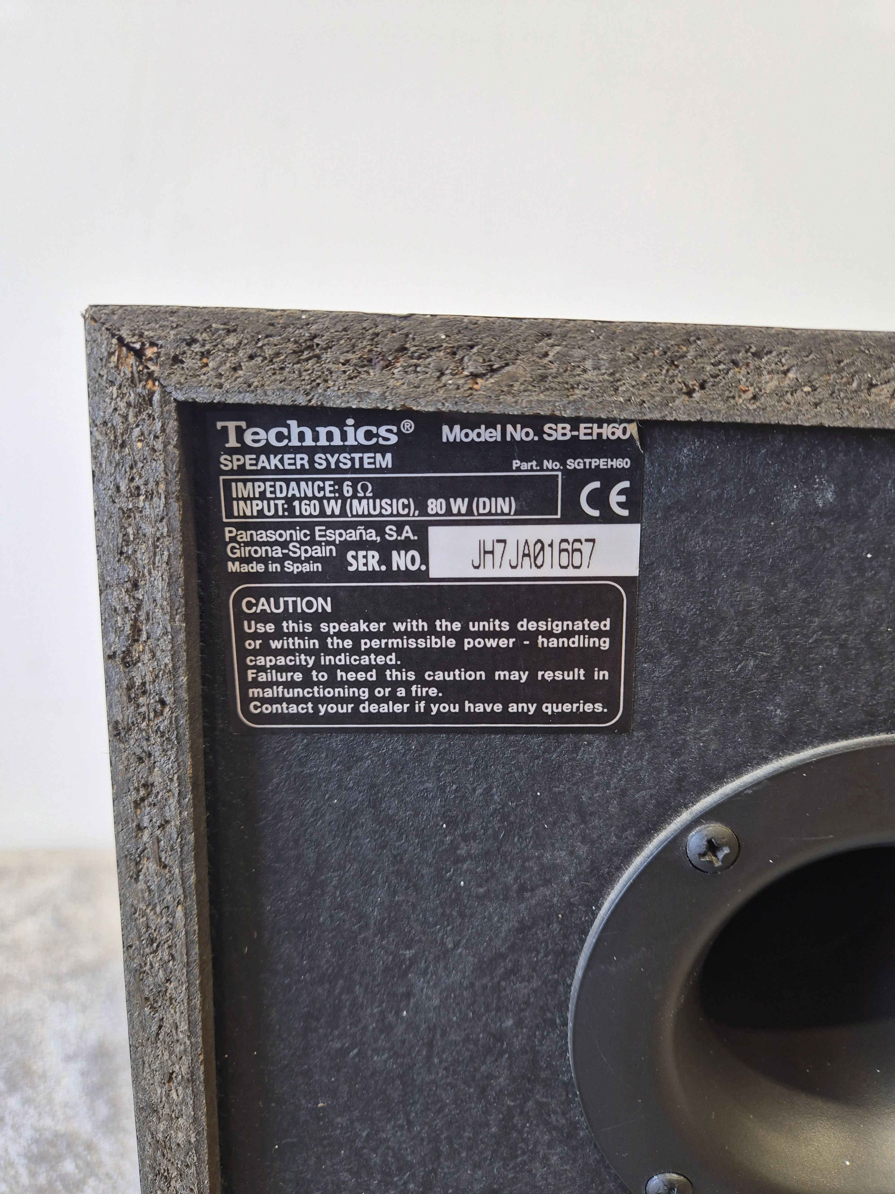 Technics SB-EH60 - 160W Hi-Fi Speaker - Image 5