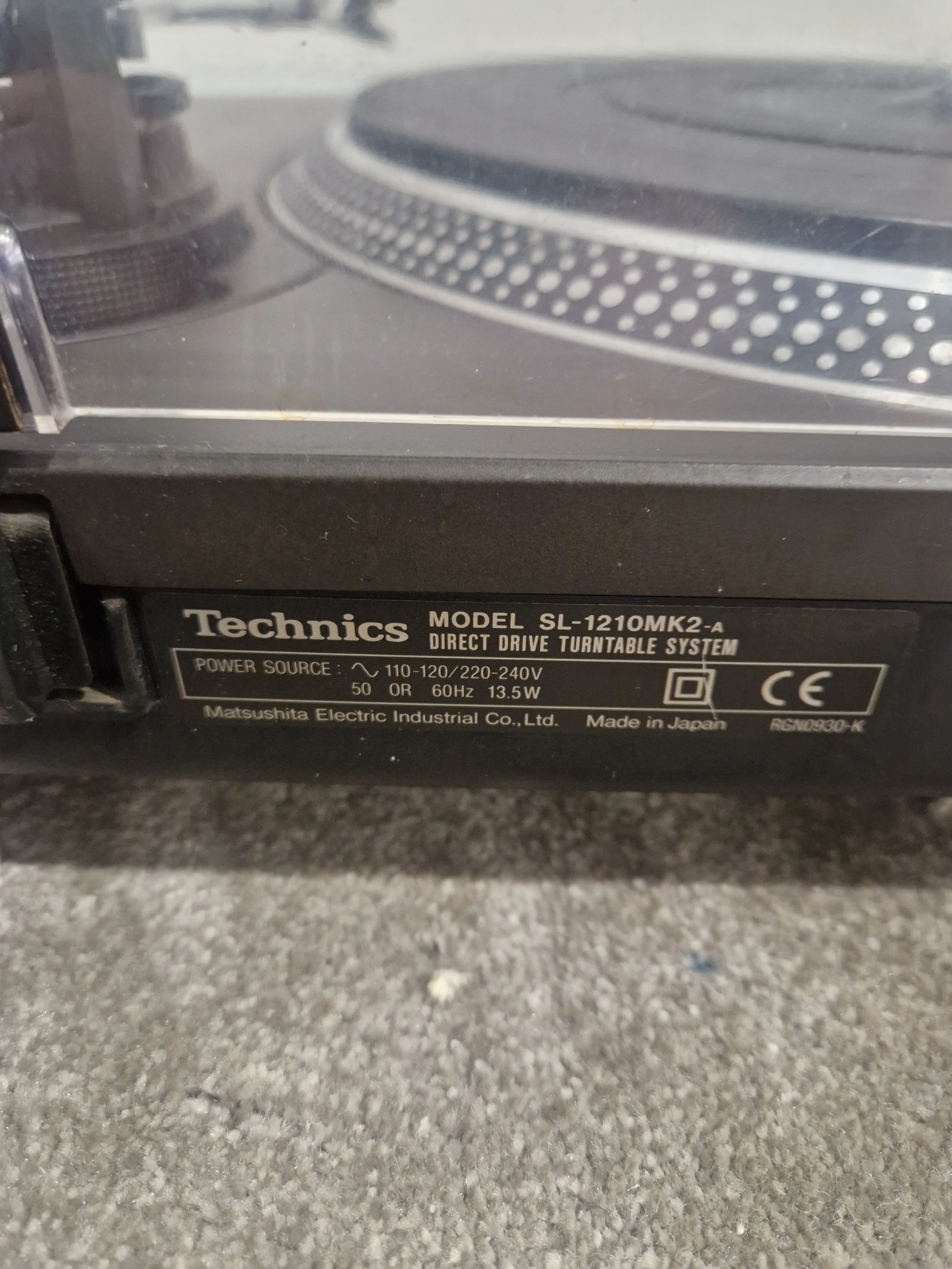 Technics Sl-1210mk2 Turntable - Direct Drive - Excellent - Image 20