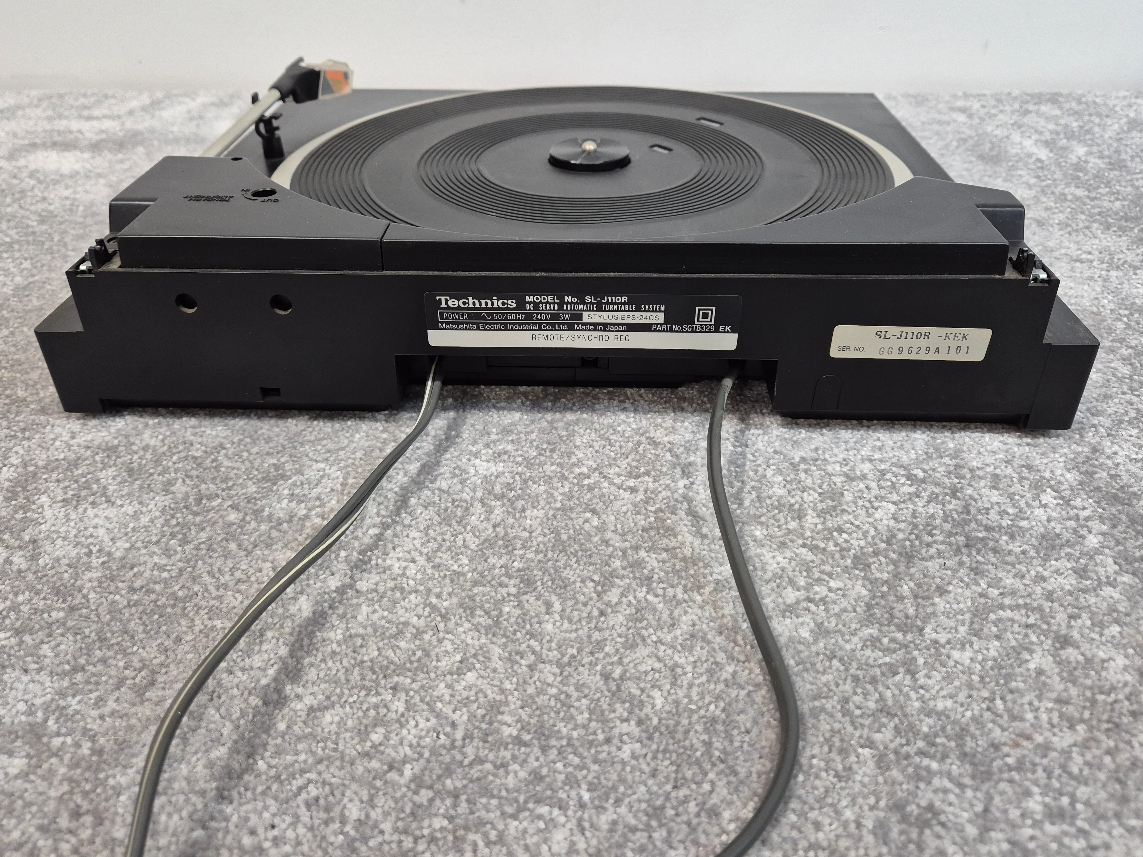 Technics SL-J110R - DC Servo Full-Auto Belt Drive Turntable (Read Description) - Image 10